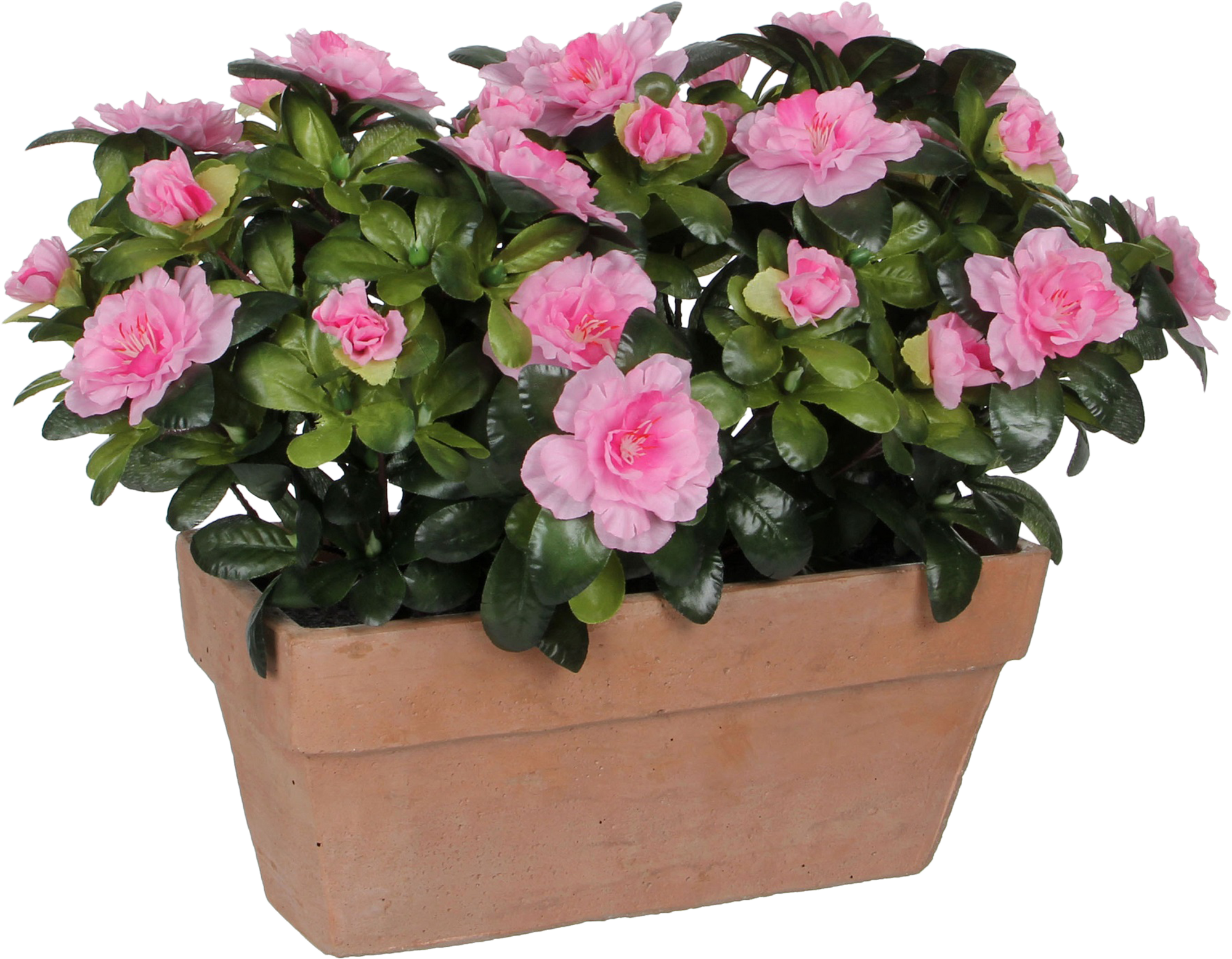 Planta artificial azalea rosa de 27 cm de altura
