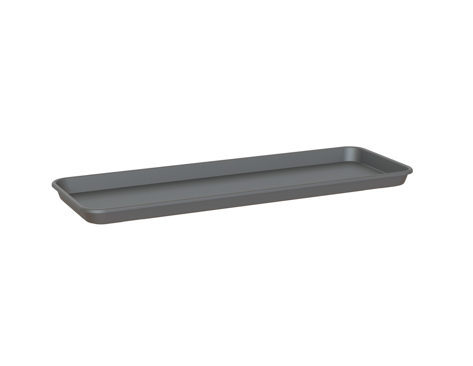 Plato de jardinera capri 50 cm de polipropileno gris 47.7x16.9 cm