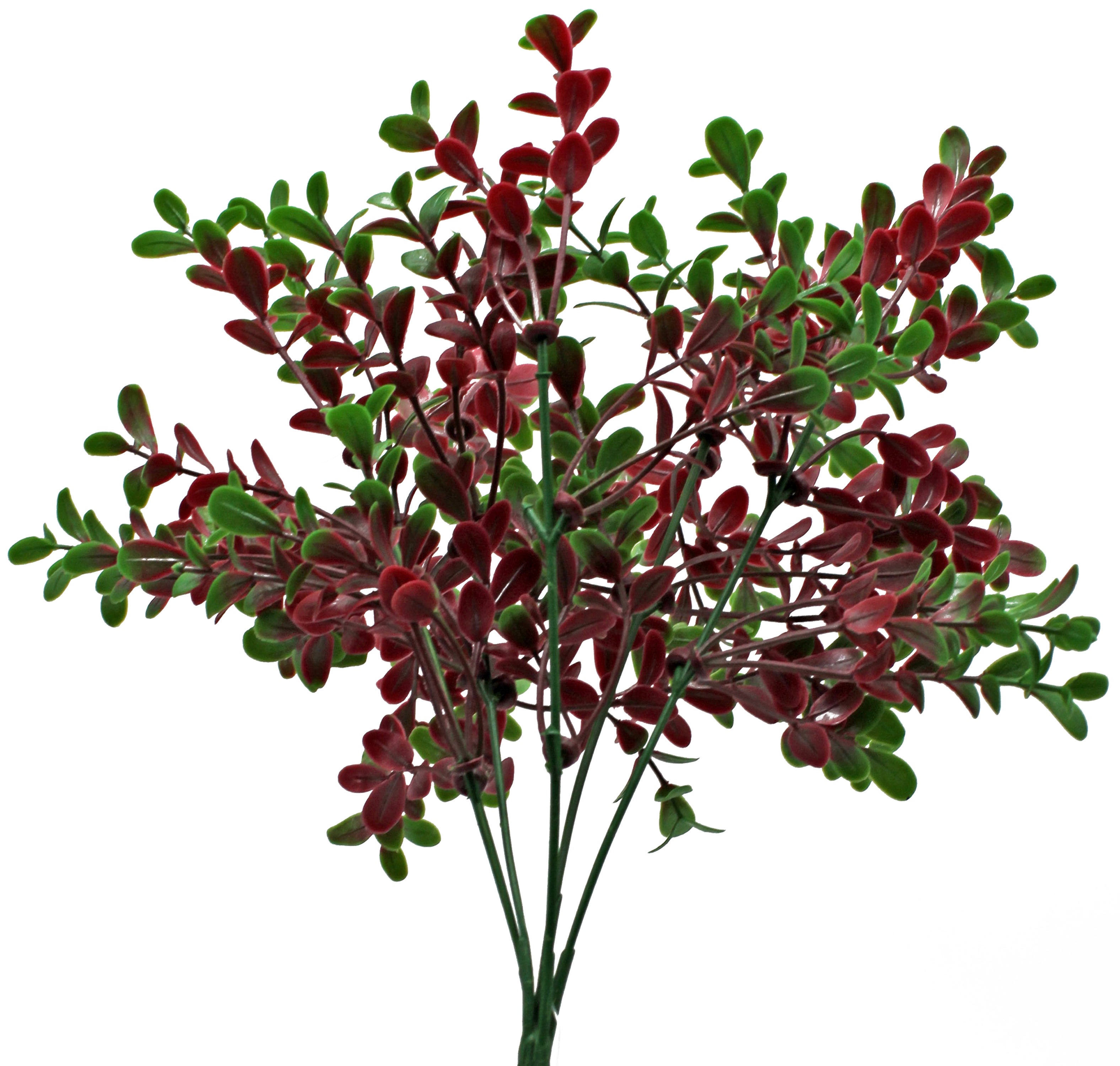 Colgante artificial boj de exterior de 35 cm granate