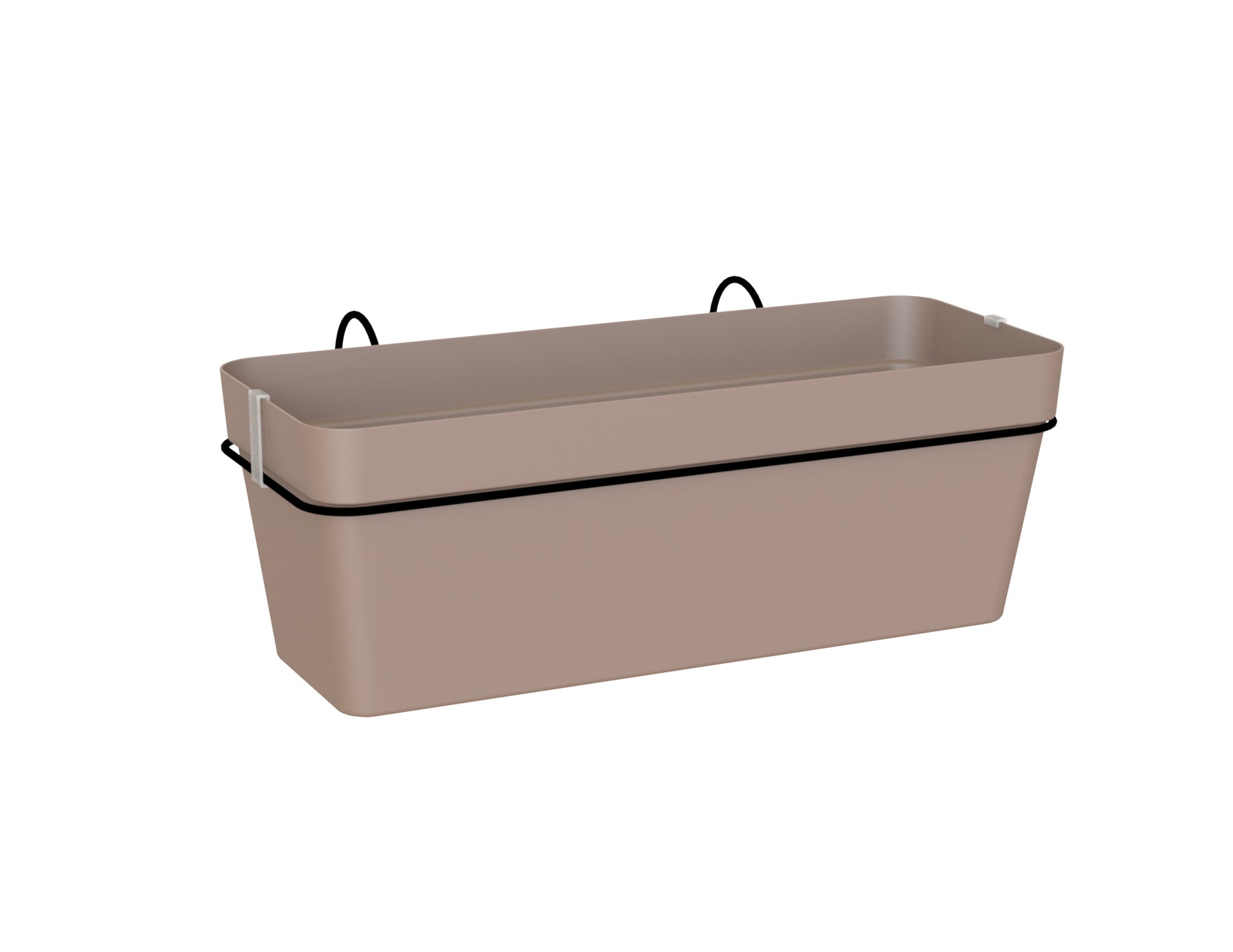 Kit jardinera reserva agua soporte capri topo 50x30x18cm