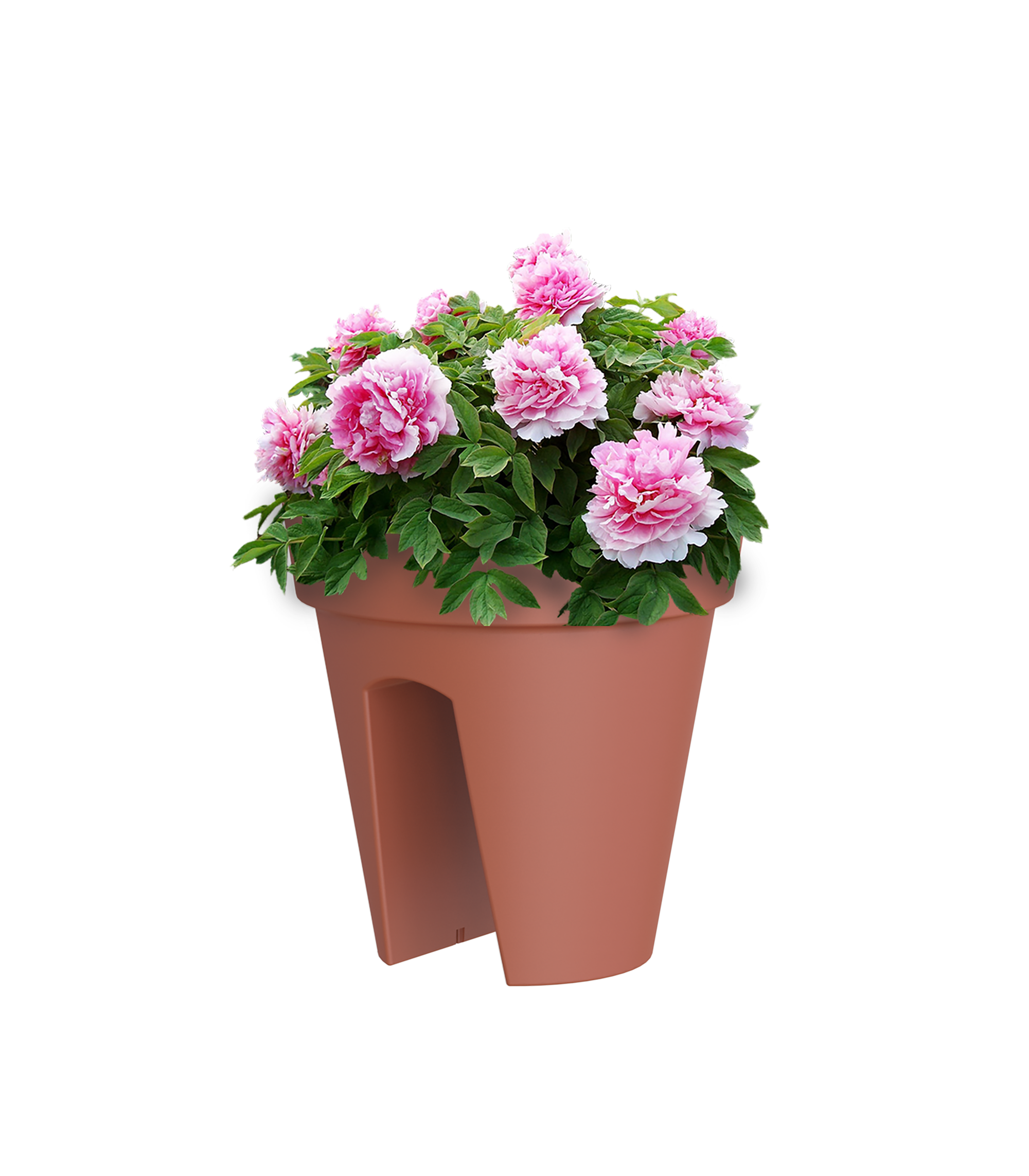 Maceta de polipropileno capri marrón de ø 30 cm