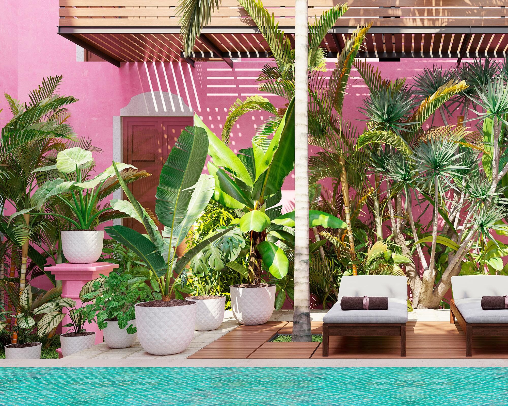 Maceta redonda de polipropileno HAVANA TROPICAL granito 30x24,9 cm - 6