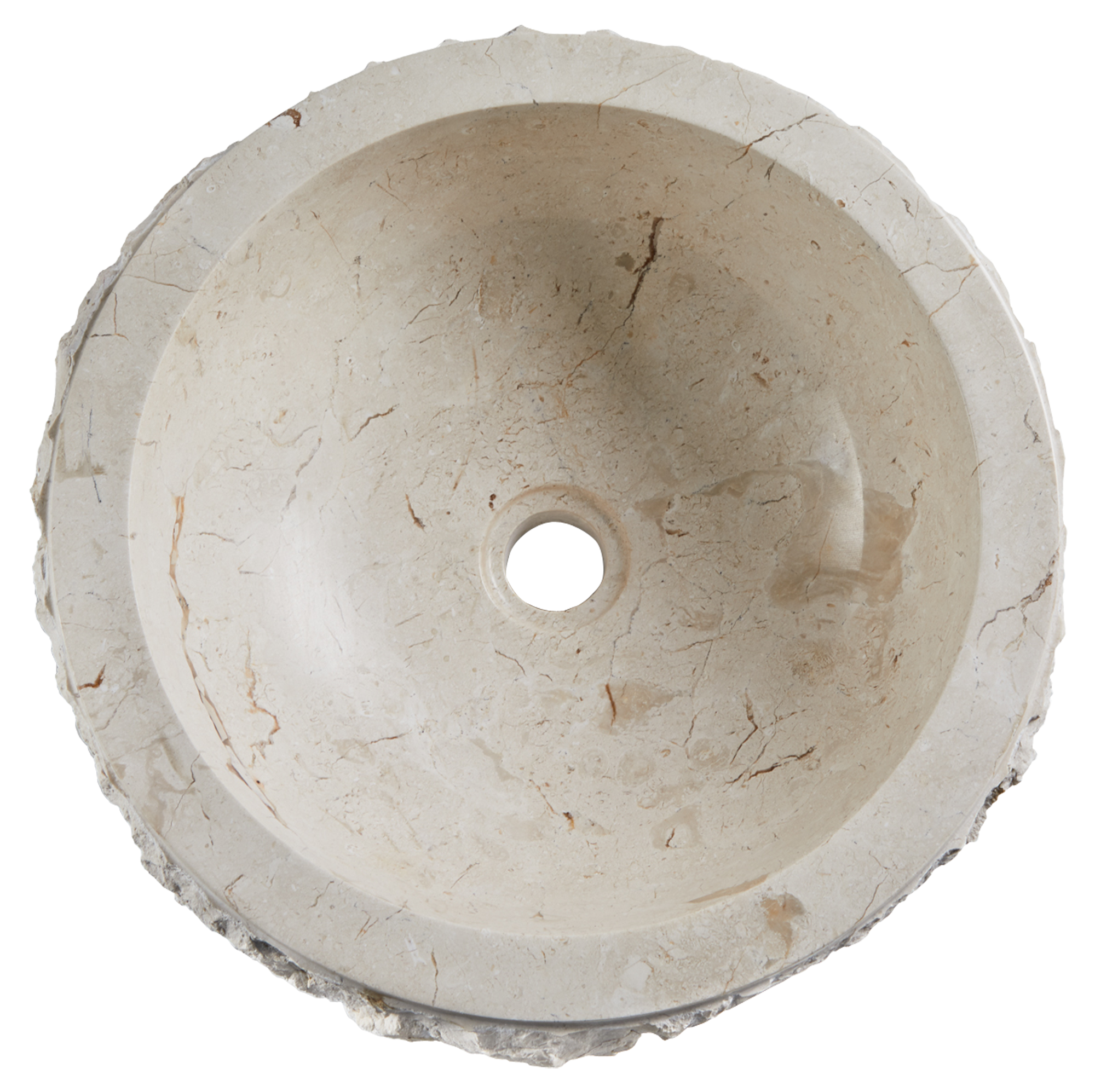 Lavatório de pousar 40 cm bege pedra Aruba - 19