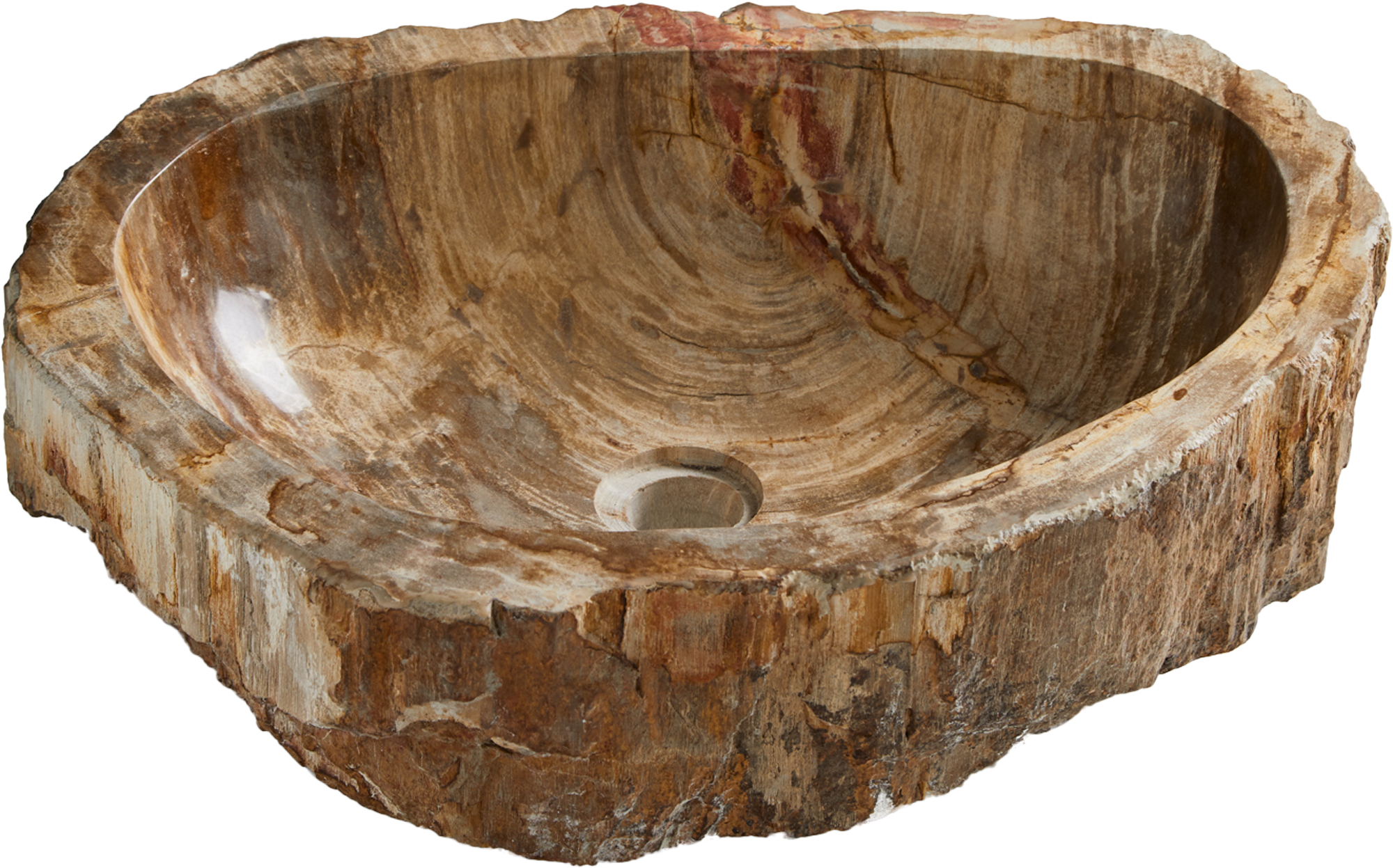 Lavabo de sobreponer wood brillante 50x15x40 cm
