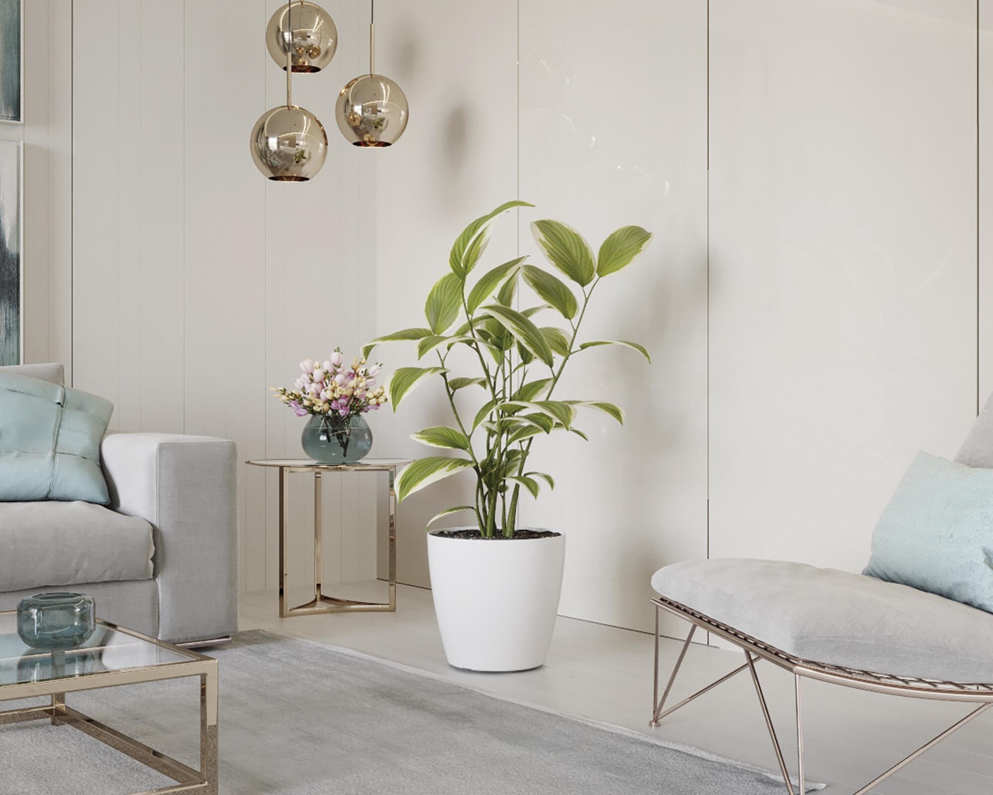 Vaso de plástico SAN REMO D30CM BRANCO - 3