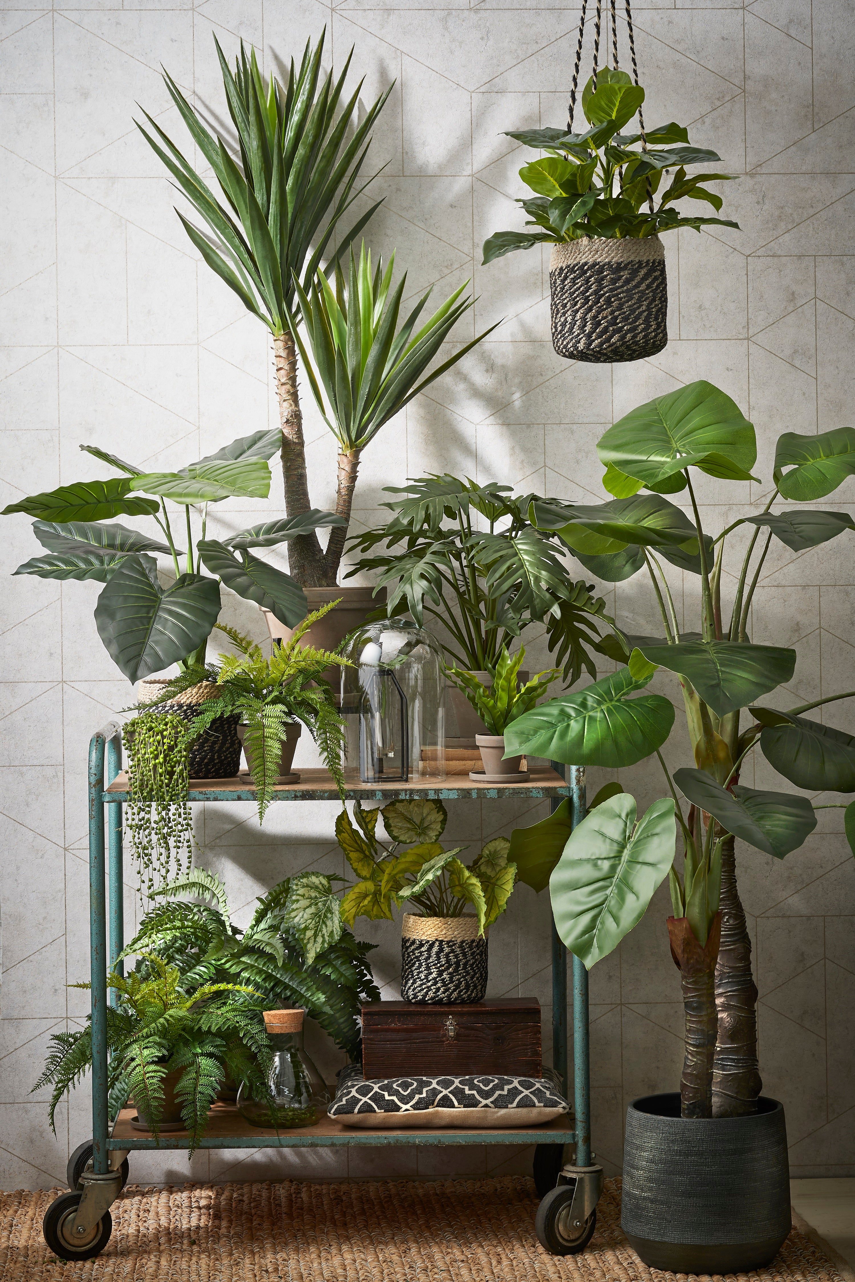 Planta artificial Yuca de 120 cm en maceta de 17 cm - 4