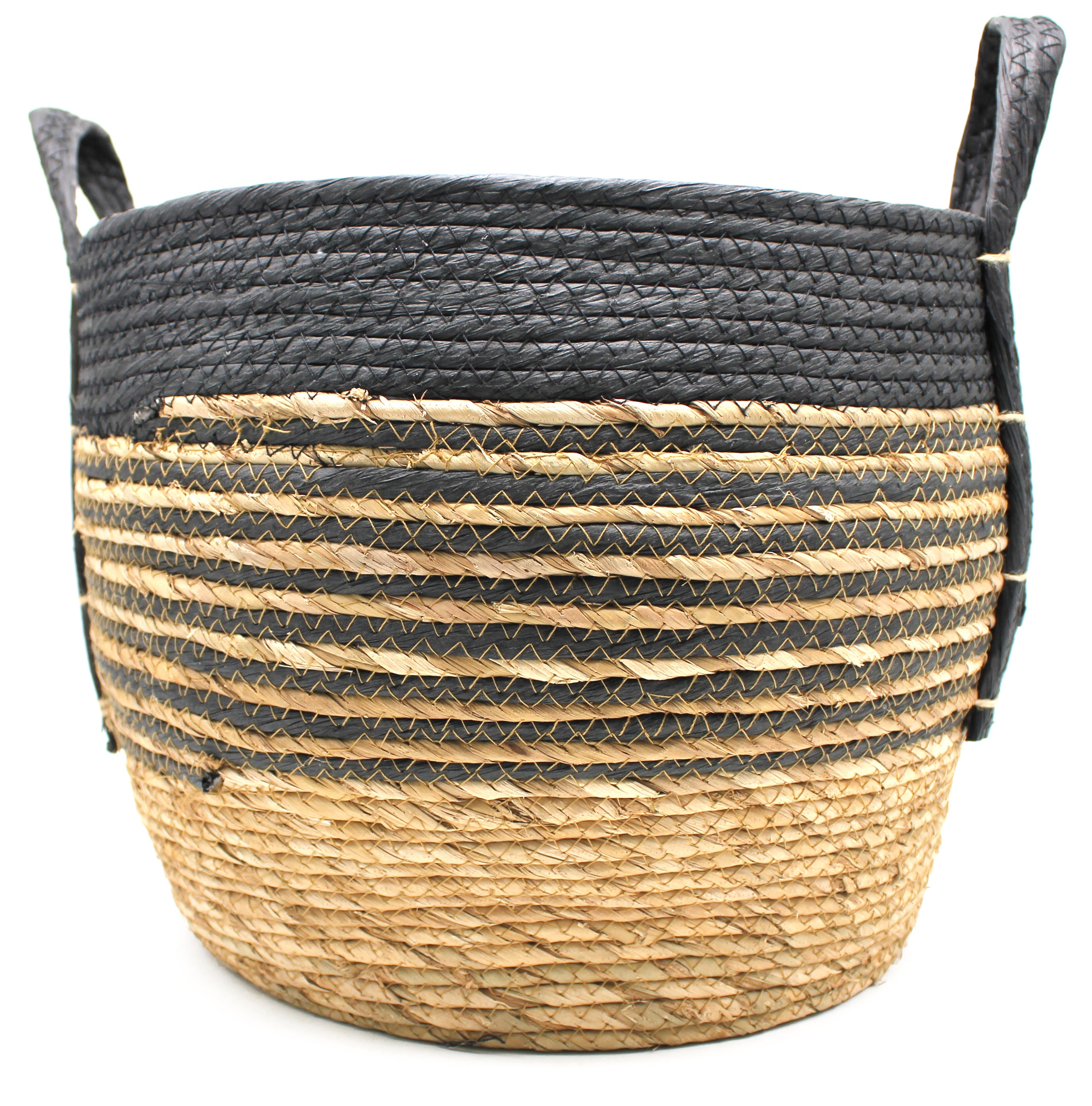 Maceta de junco de mar alpes marrón 34x37 cm