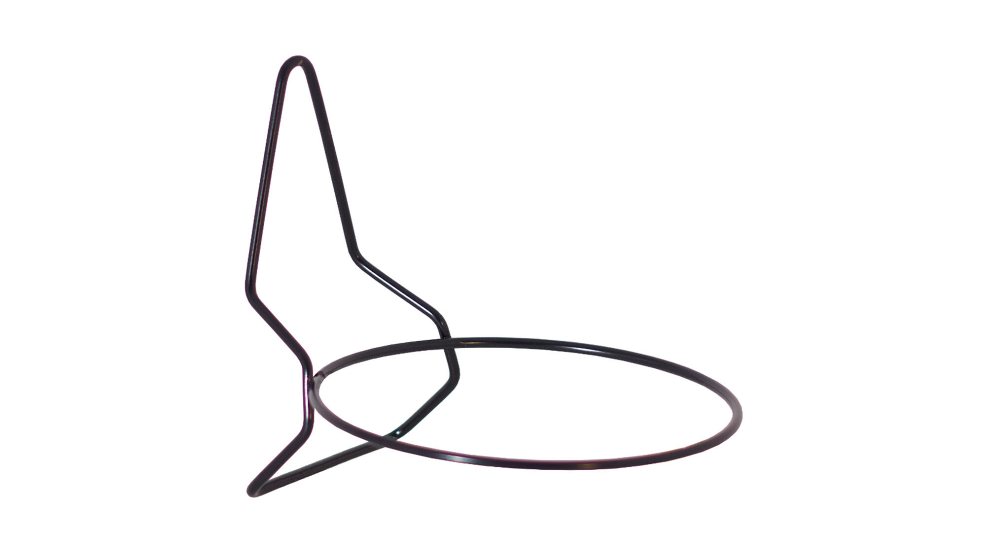 Soporte maceta para pared de acero pintado con epoxi negro 14x14 cm