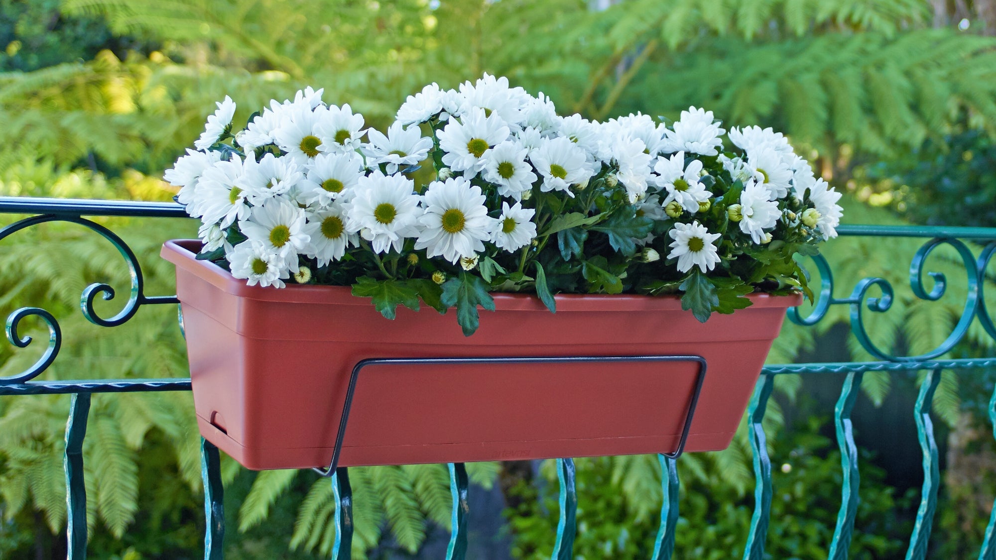 Suporte de vaso para varanda SEGURO LARGO 42X18CM PRETO - 2