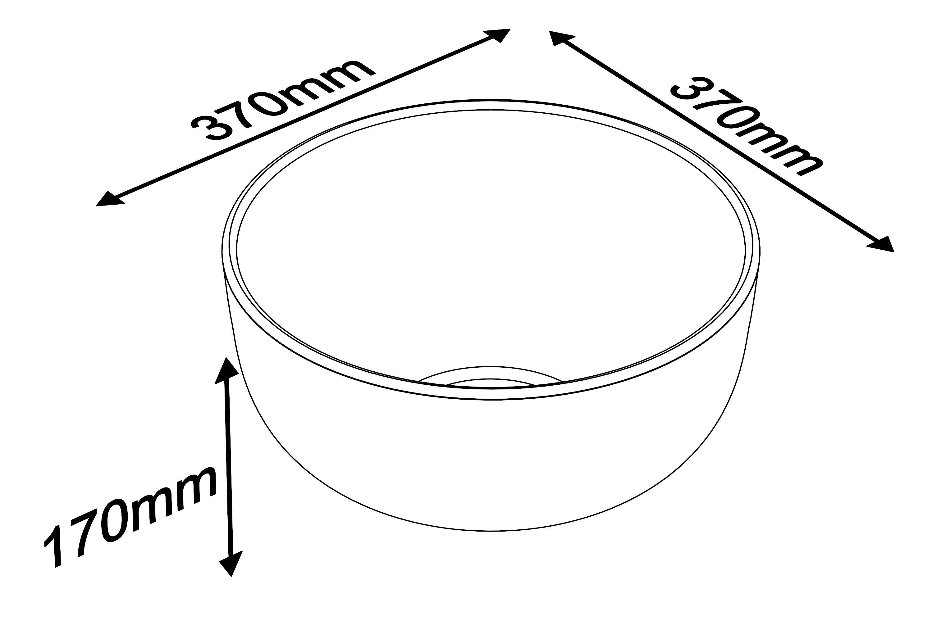 Lavabo sobre encimera de cerámica Benzo 37 cm de diámetro redondo negro mate - 4