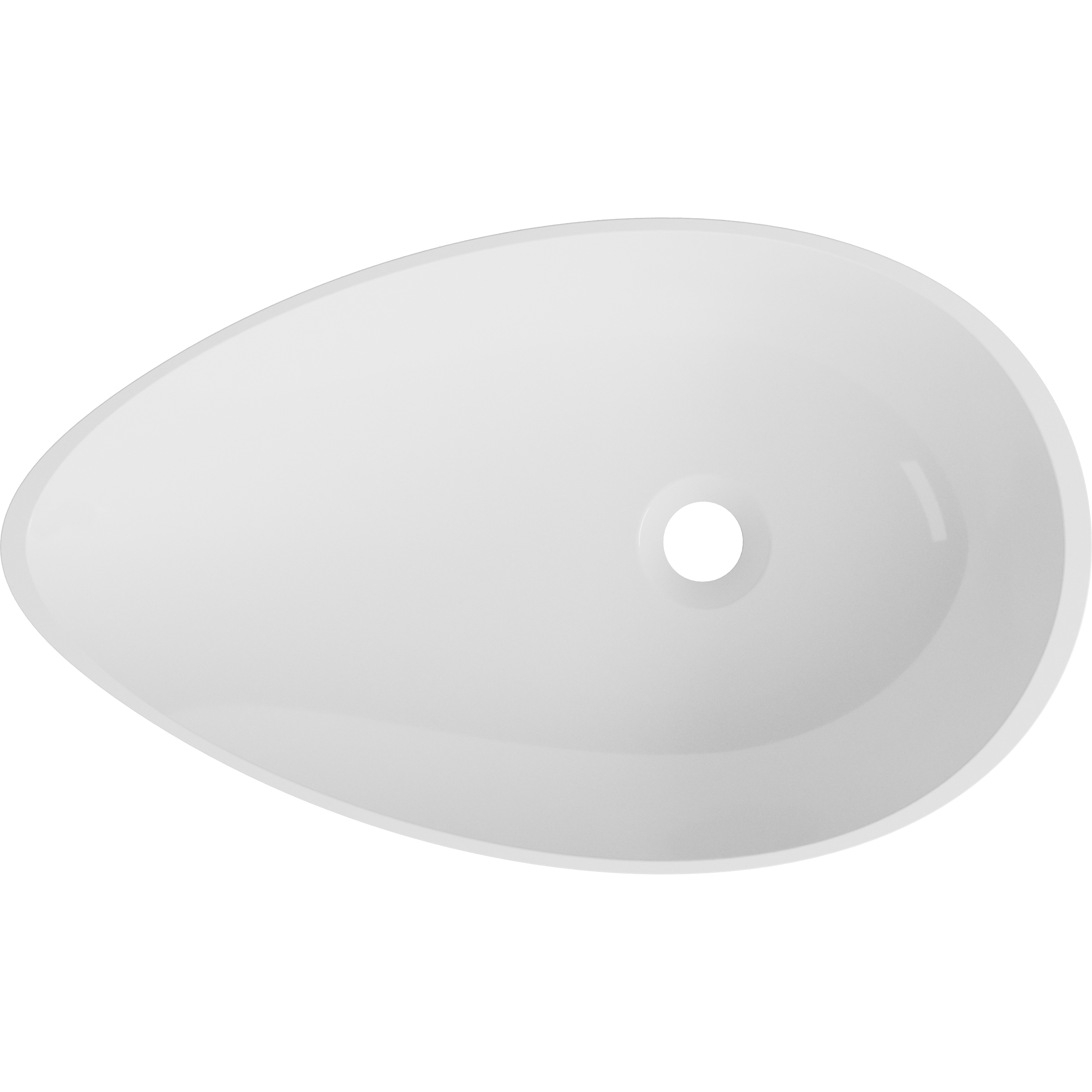 Lavatório de pousar SHILA OVAL 56,1X12,2X33,8CM BRANCO BRILHO - 4