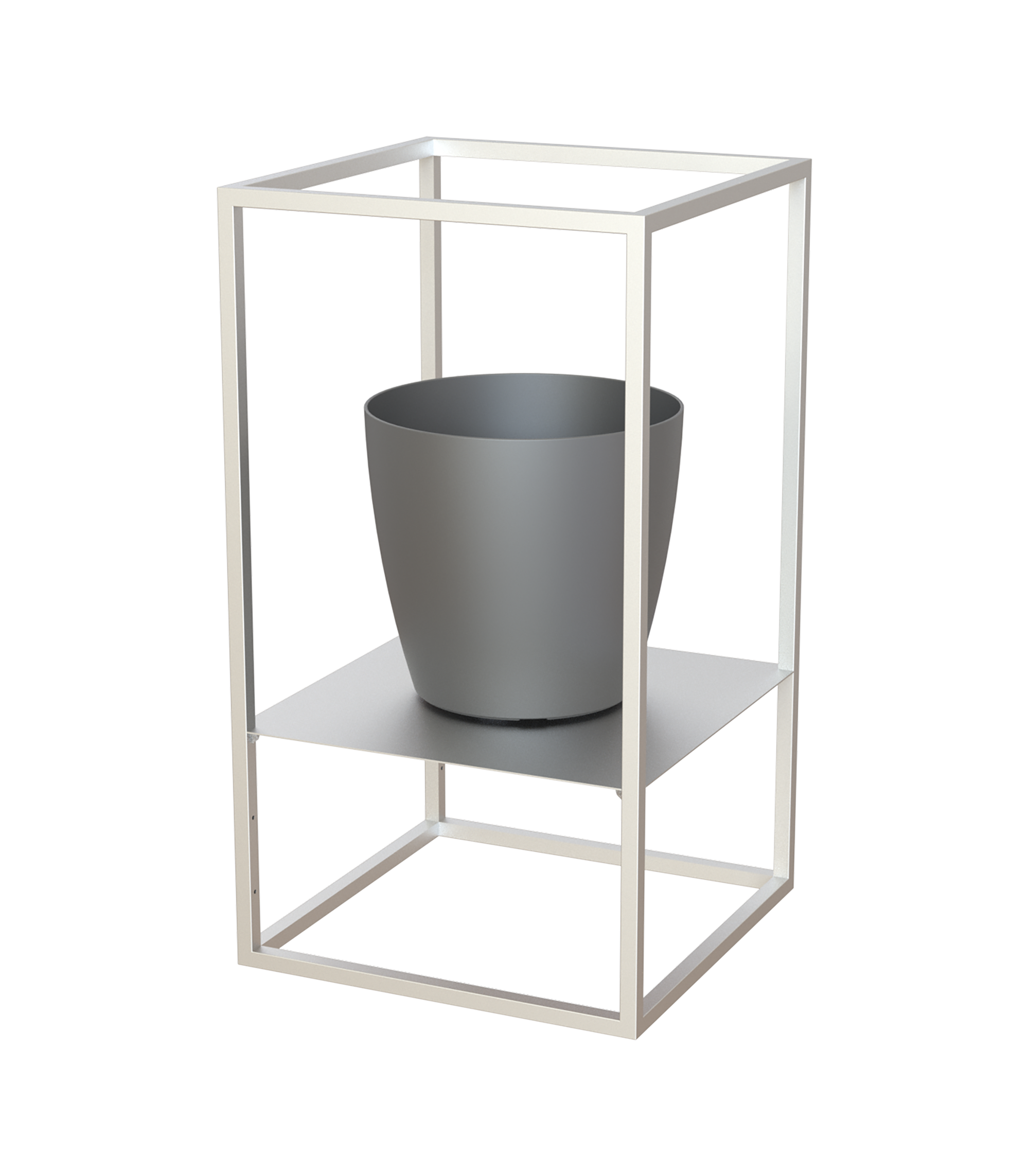 Soporte de hierro para macetas parthenon 90x46x46 cm blanco