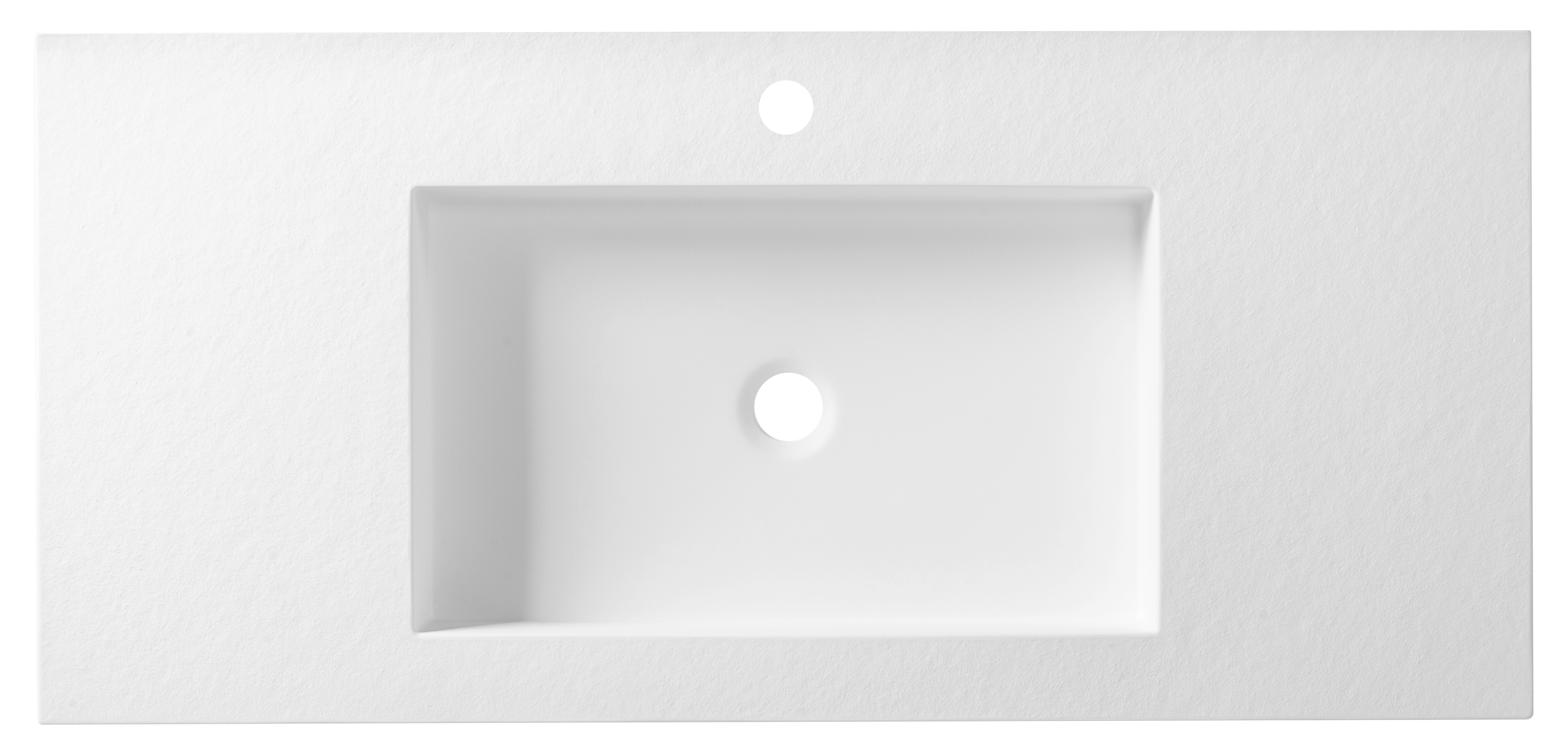 Lavabo suspendido gel coat radiance blanco 100x11.5x46 cm
