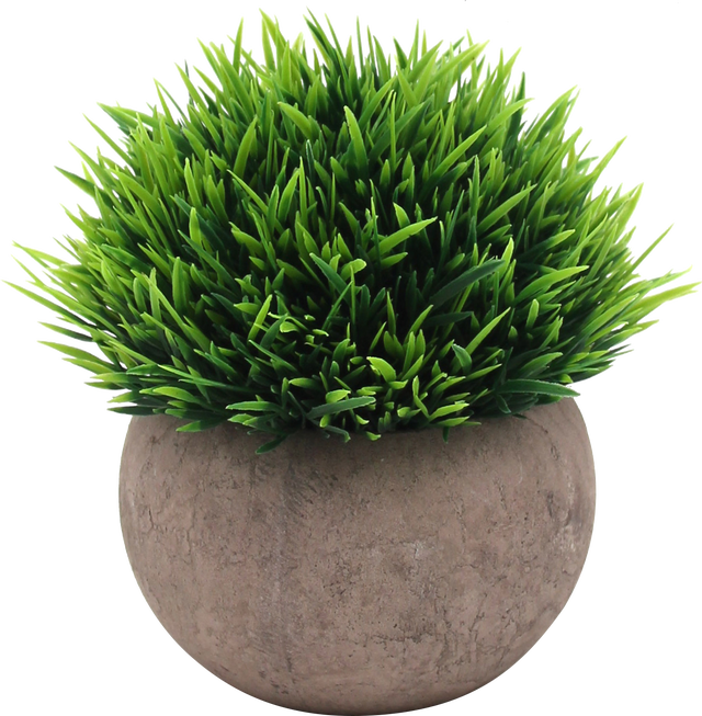 Planta artificial Redonda Hierba 13 cm en maceta de 9.5 cm