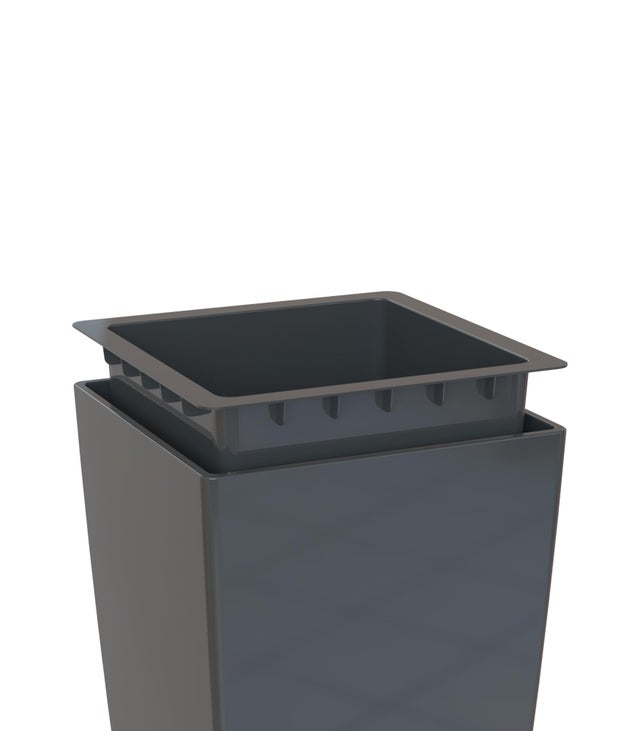 Insert PISA antracita 33x33x33cm