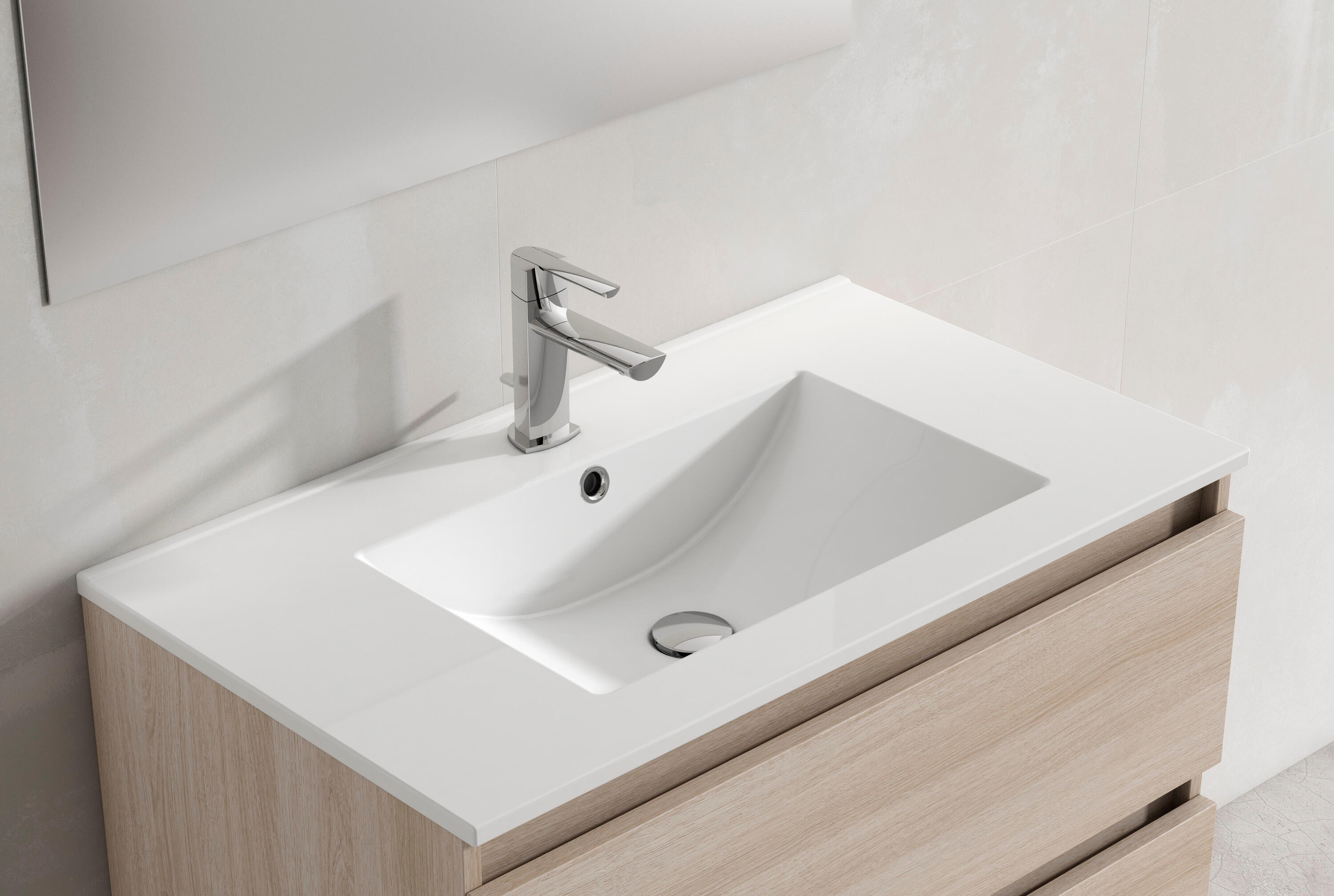 Lavatório 80 cm ceramico Viso - 3