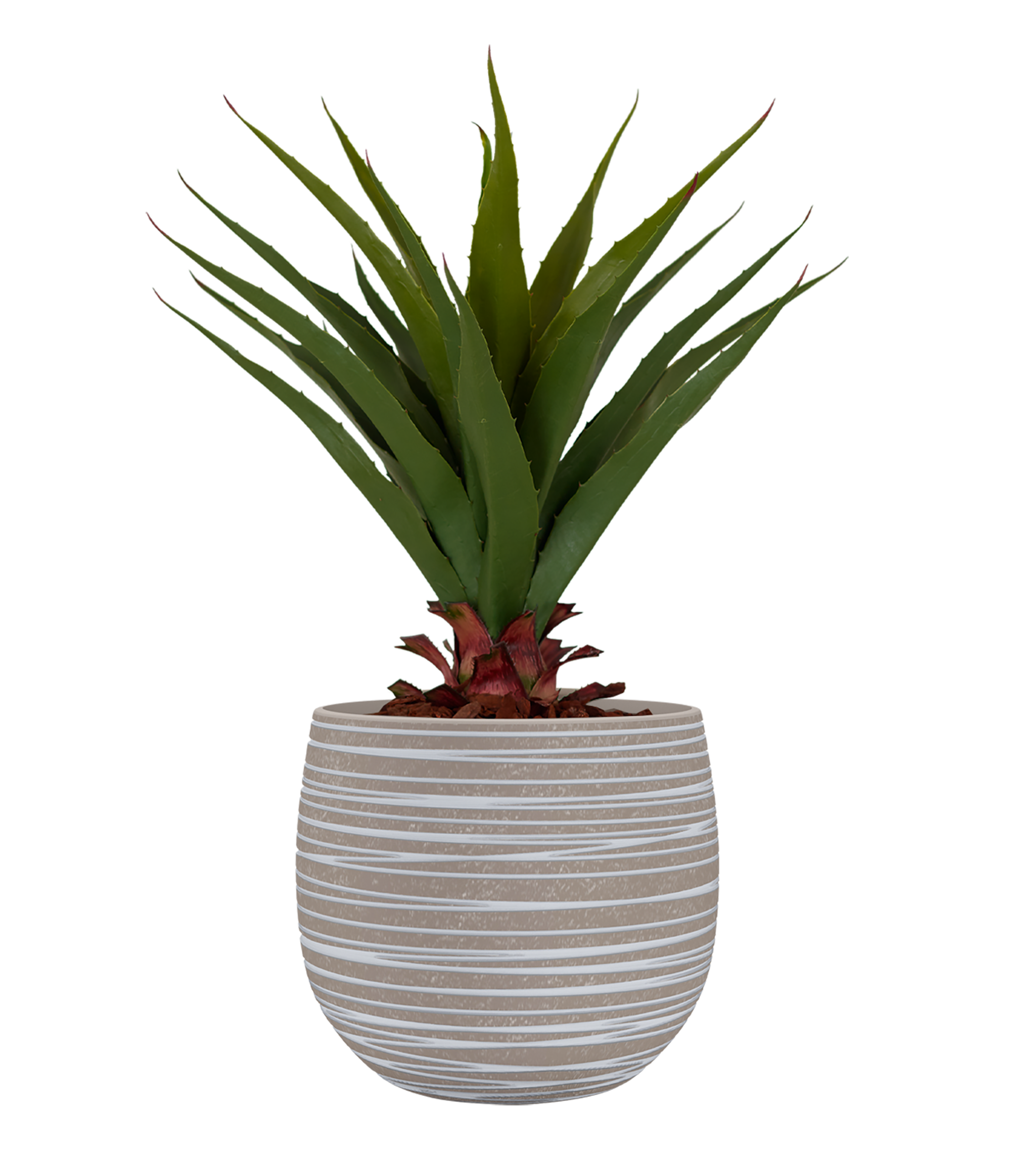 Maceta redonda de cerámica ARTEVASI Doris ø 20 cm y 18 cm altura beige - 3