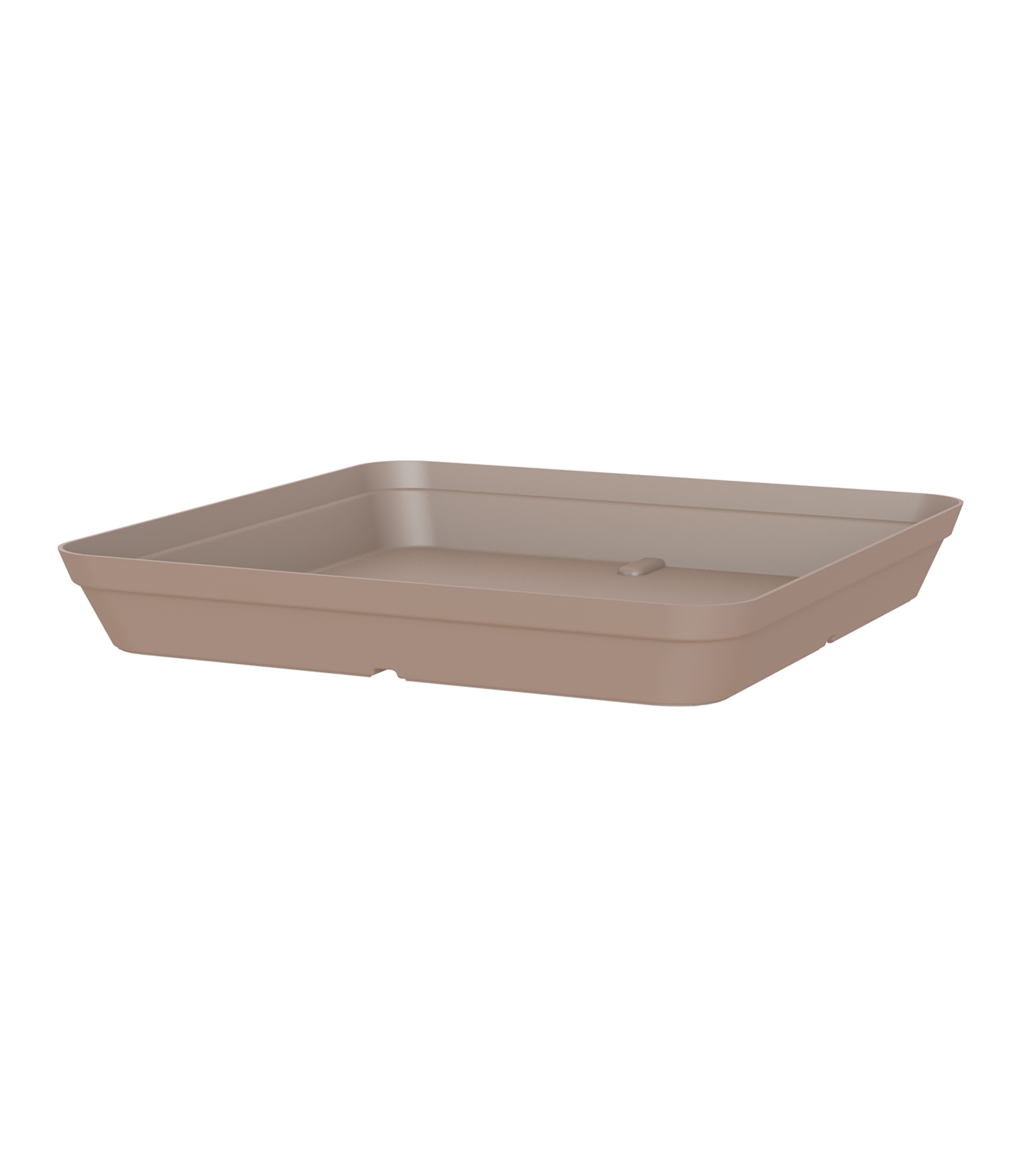 Plato de maceta capri de polipropileno marrón 34x34 cm