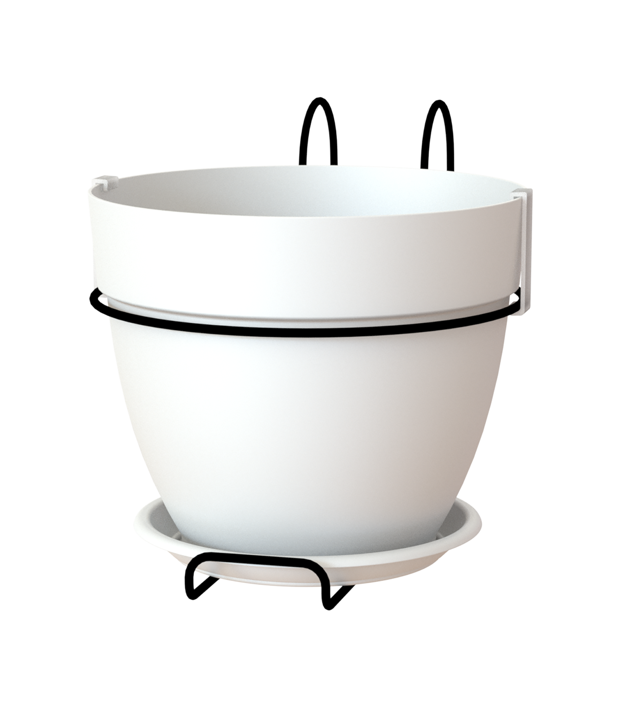 Kit vaso para varanda CAPRI CAMP 20CM BRANCO - 5