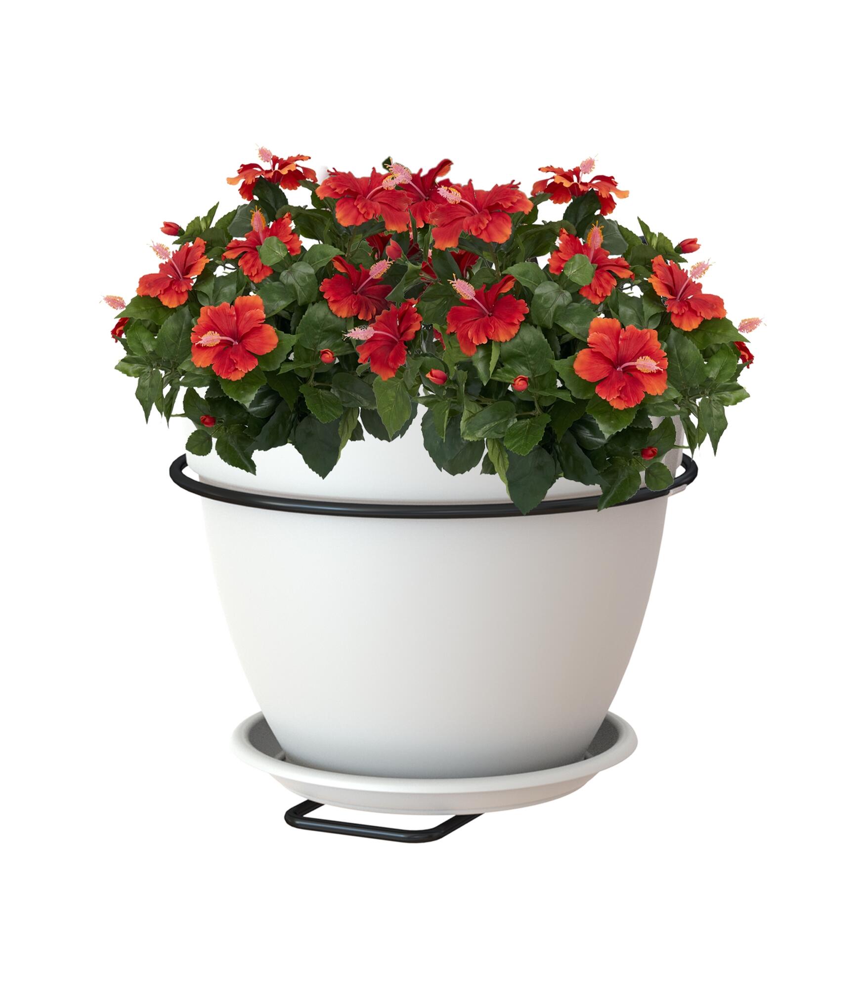 Kit vaso para varanda CAPRI CAMP 20CM BRANCO - 4