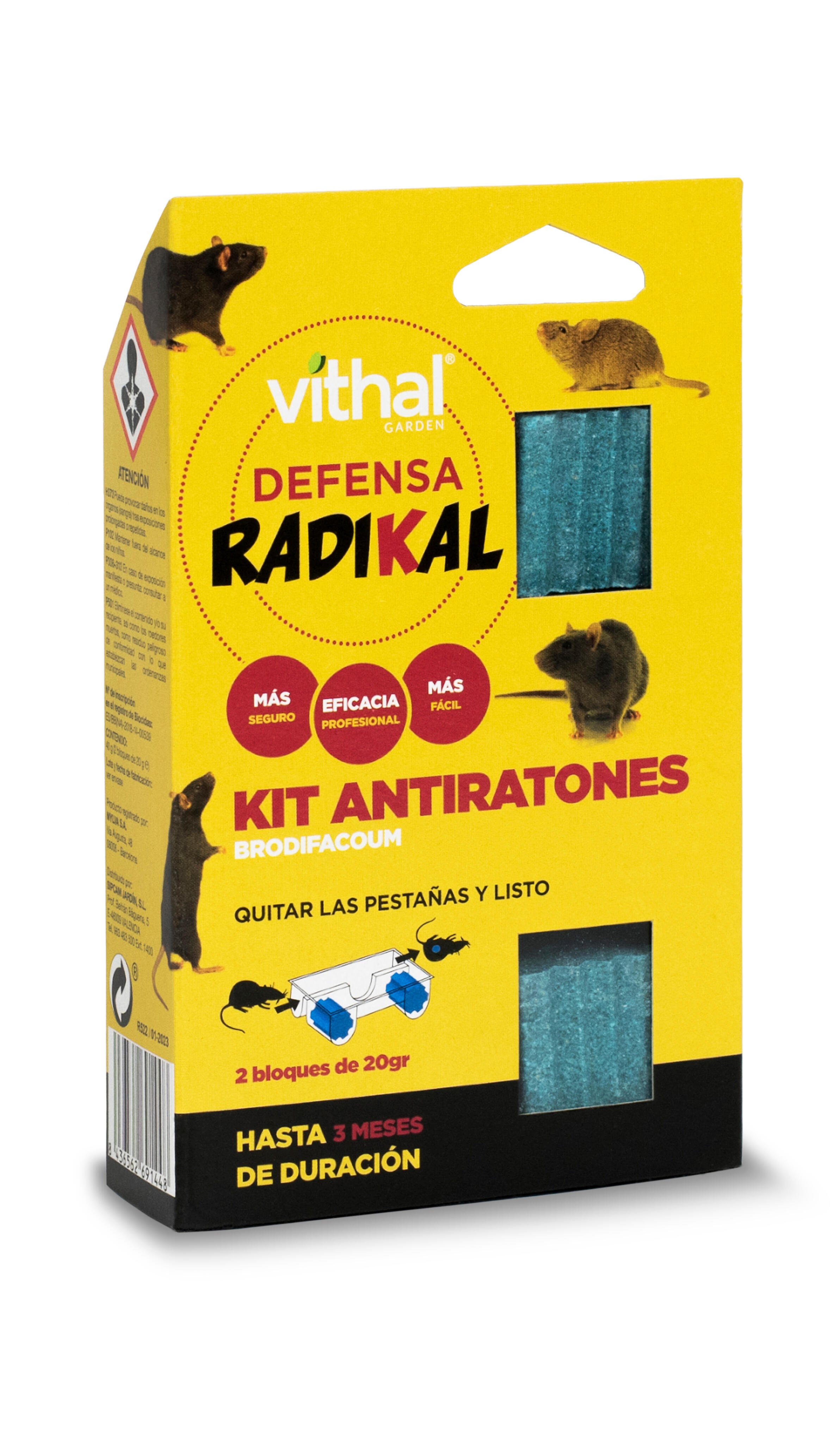 Kit anti-ratones con cebo radikal VITHAL GARDEN | Leroy Merlin
