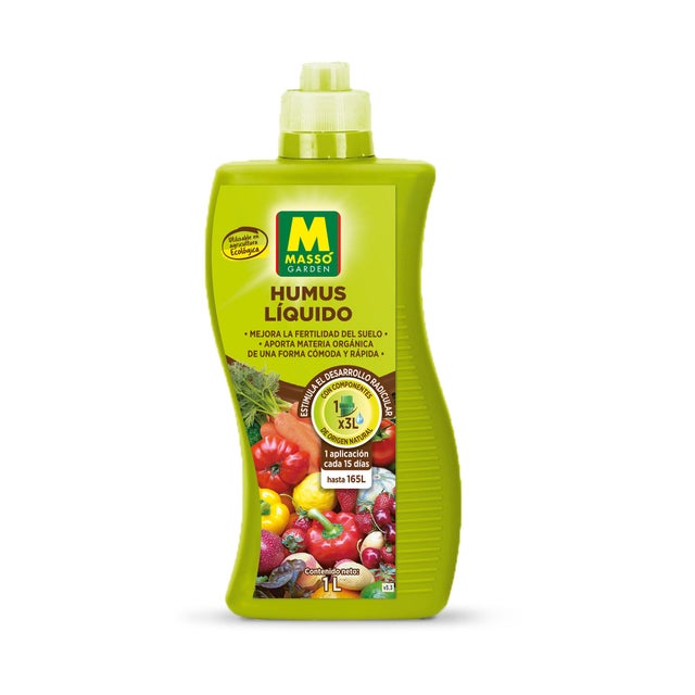 Humus líquido MASSÓ universal 1L para uso ecológico