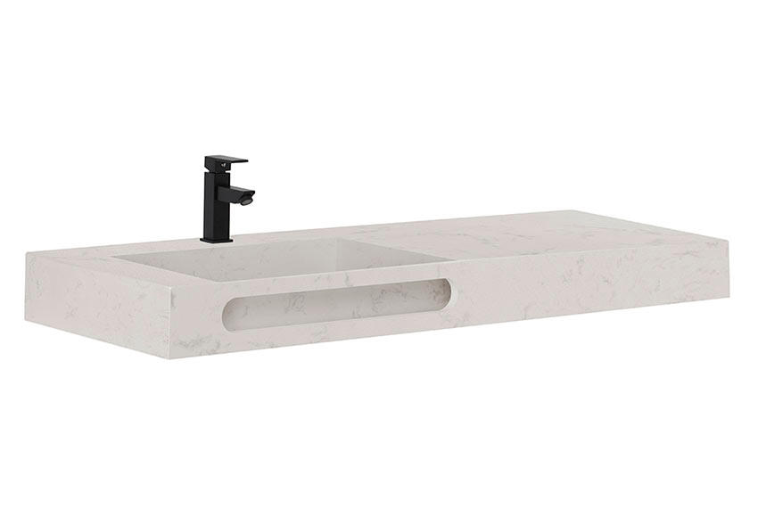 Lavabo suspendido blanco zeus 141x12x46 cm