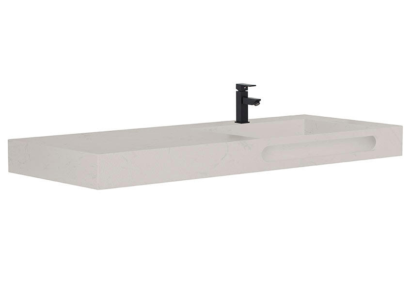 Lavabo suspendido blanco zeus 151x12x46 cm