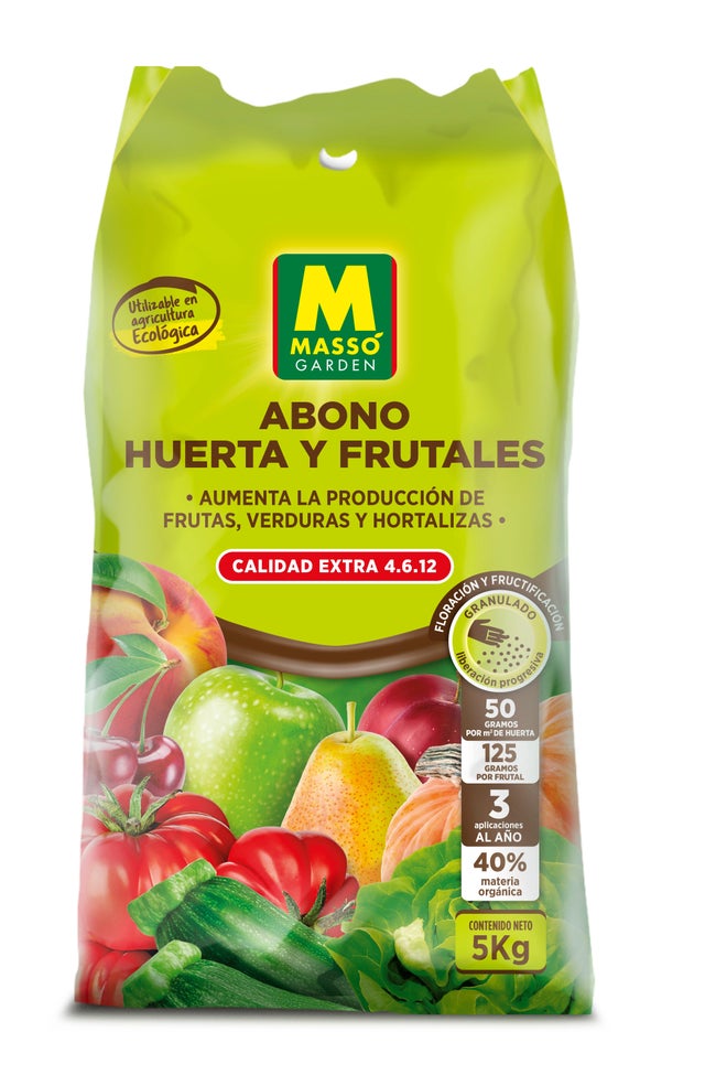 Abono granulado MASSÓ para huerto 5 kg para uso ecológico