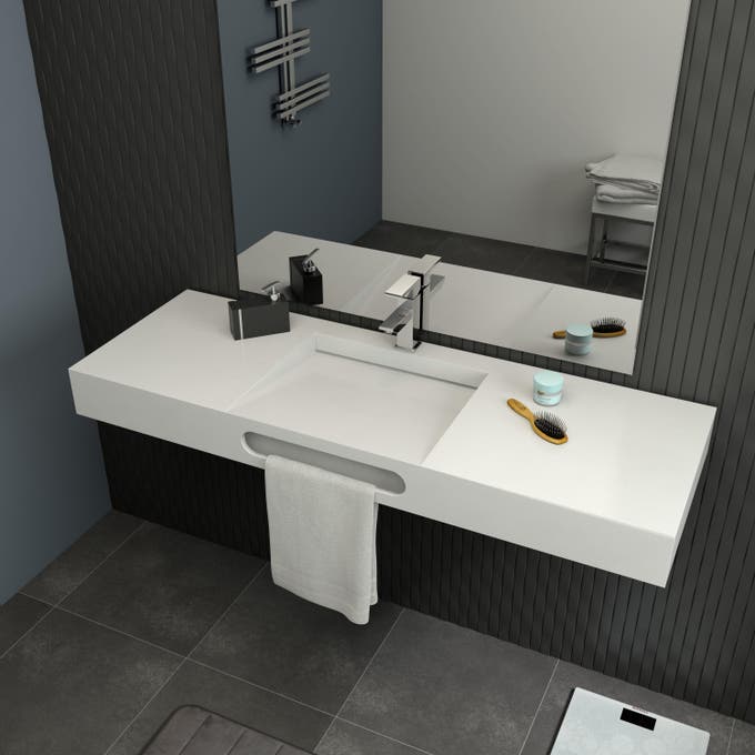 Lavabo suspendido Zeus blanco
