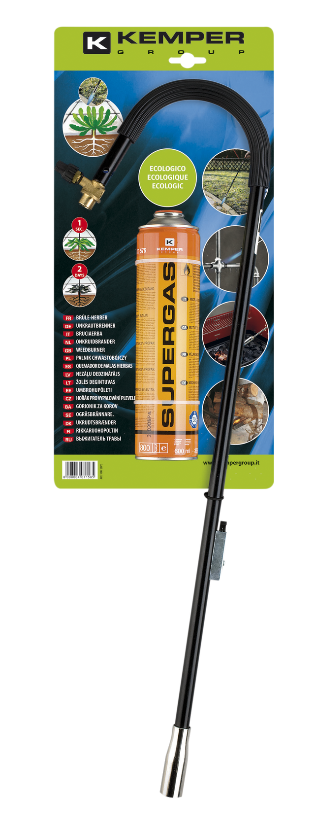 Maçarico para queimar ervas KEMPER ISQUEIRO + CARTUCHO 5.5KW