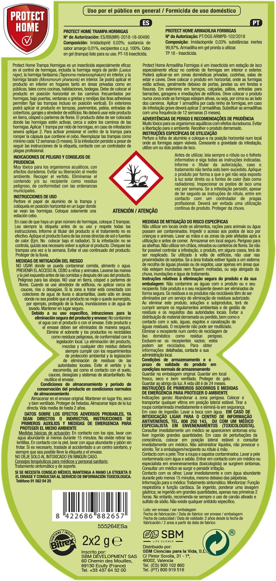 Cebo anti hormigas PROTECT GARDEN Gel 12x(2x2 gr) - 7