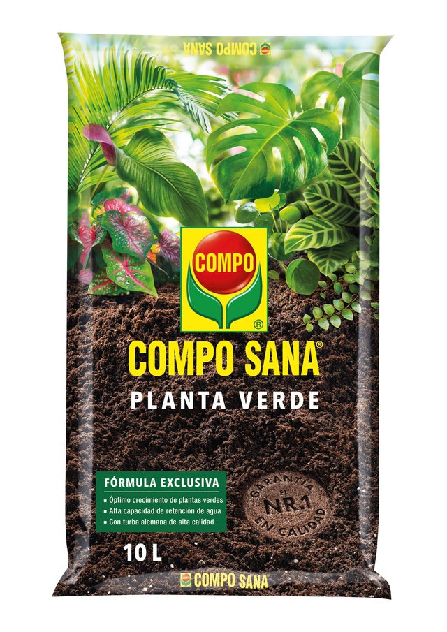 Sustrato para plantas verdes y palmeras COMPO SANA 10L