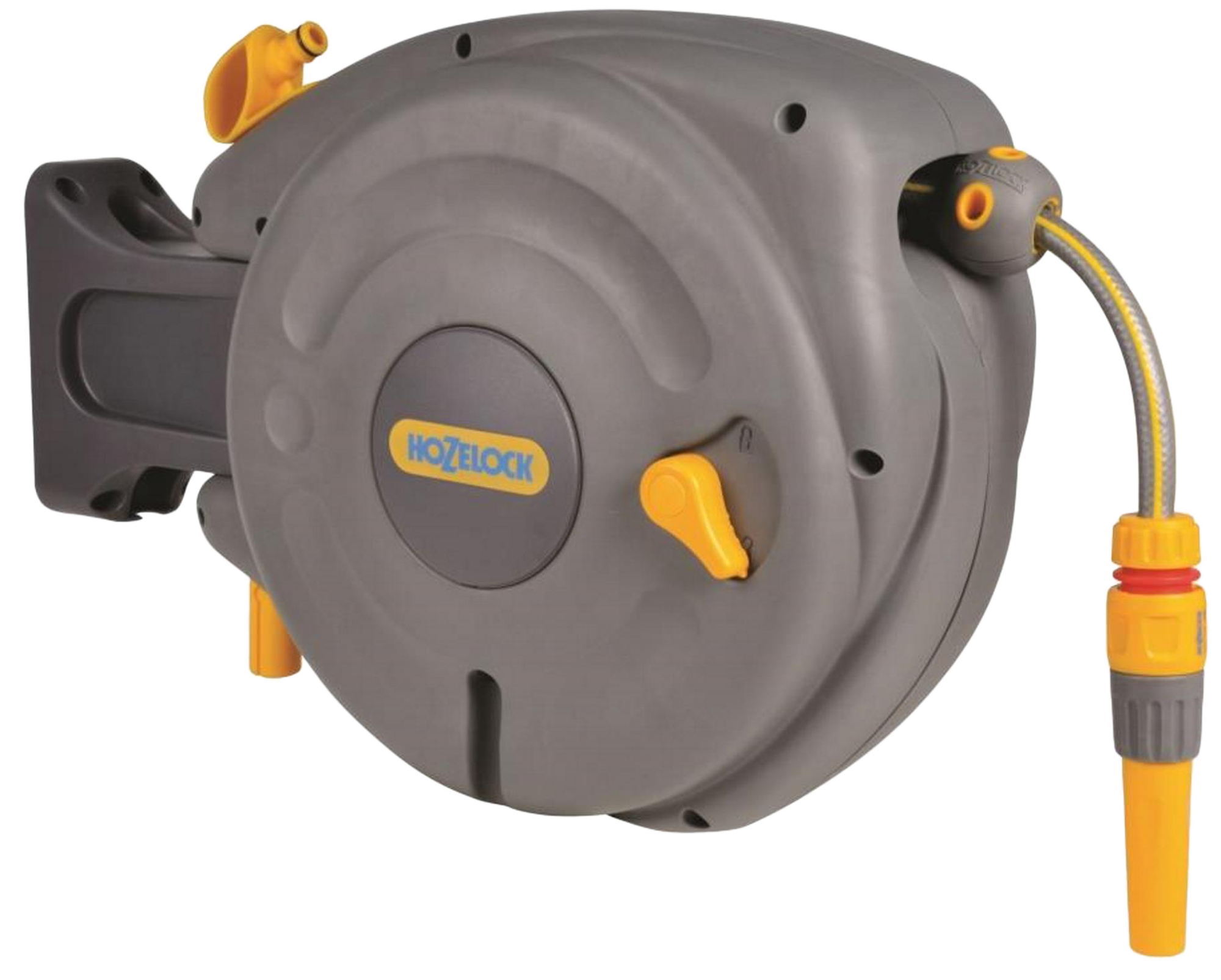 Enrollador de pared hozelock en pvc con manguera de 10 m