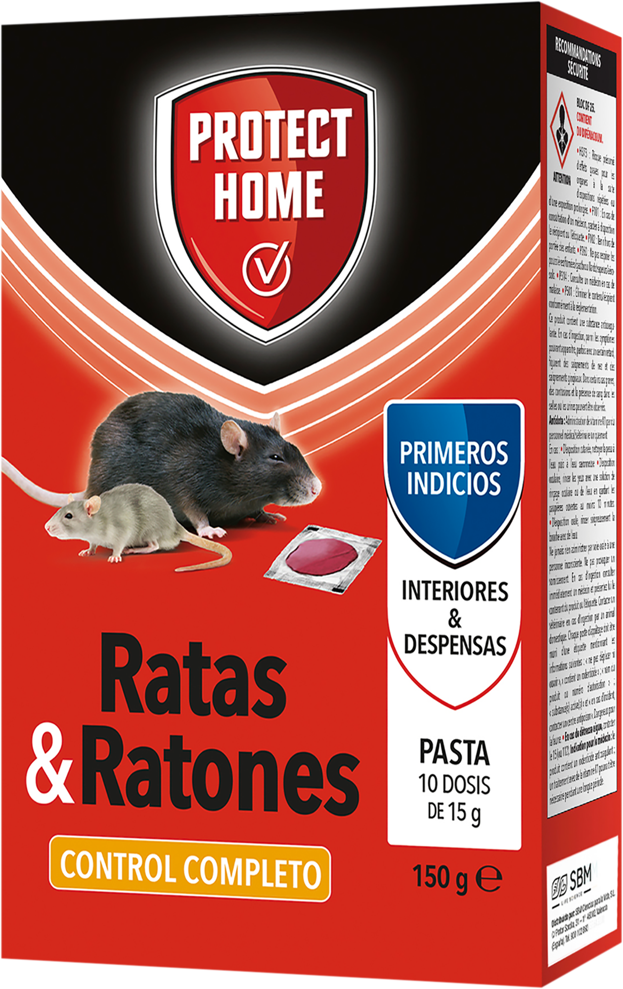 Raticida cebo pasta ratas&ratones protect home 150 gr