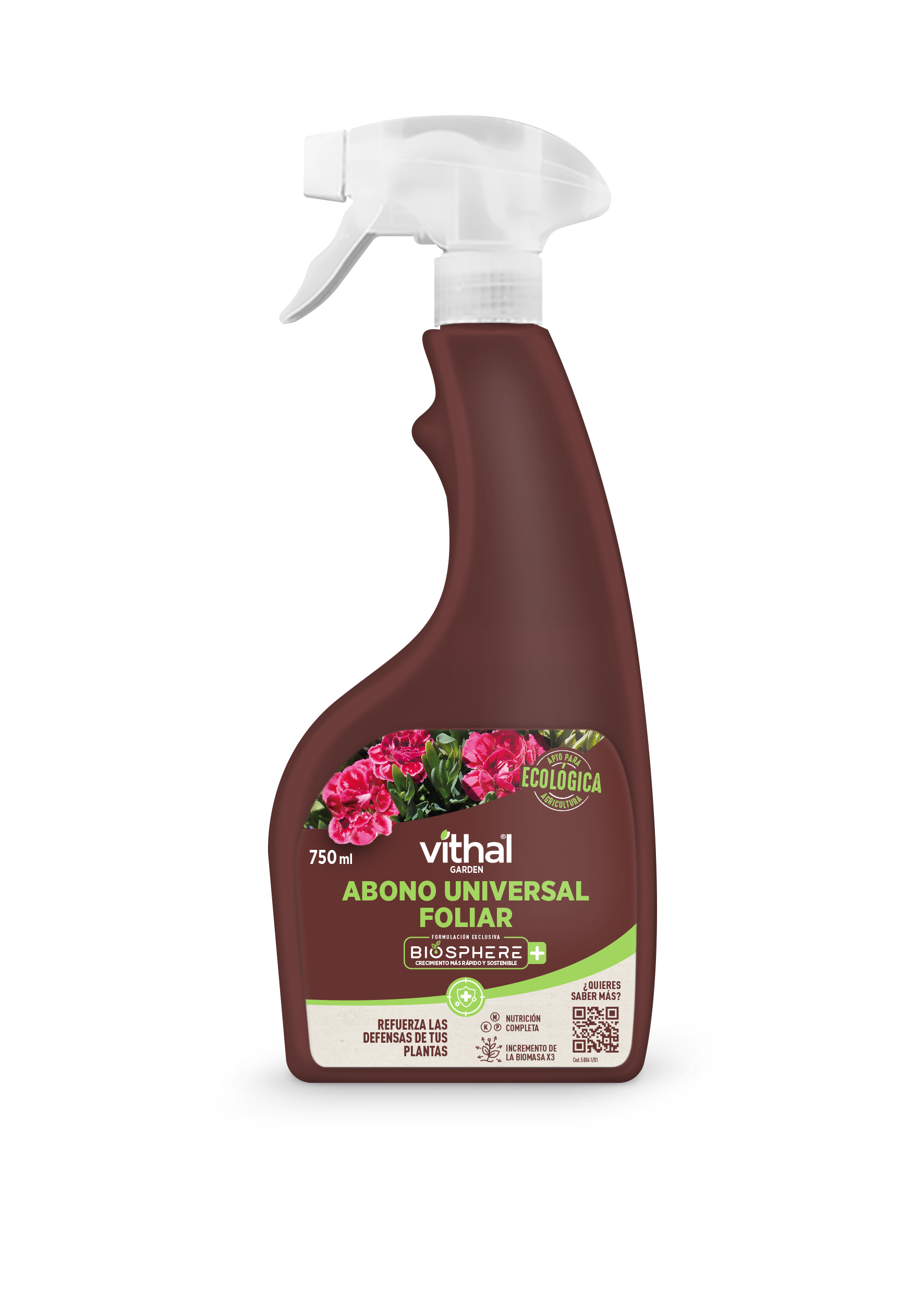 Abono foliar universal orgánico vithal garden 0.75 ml