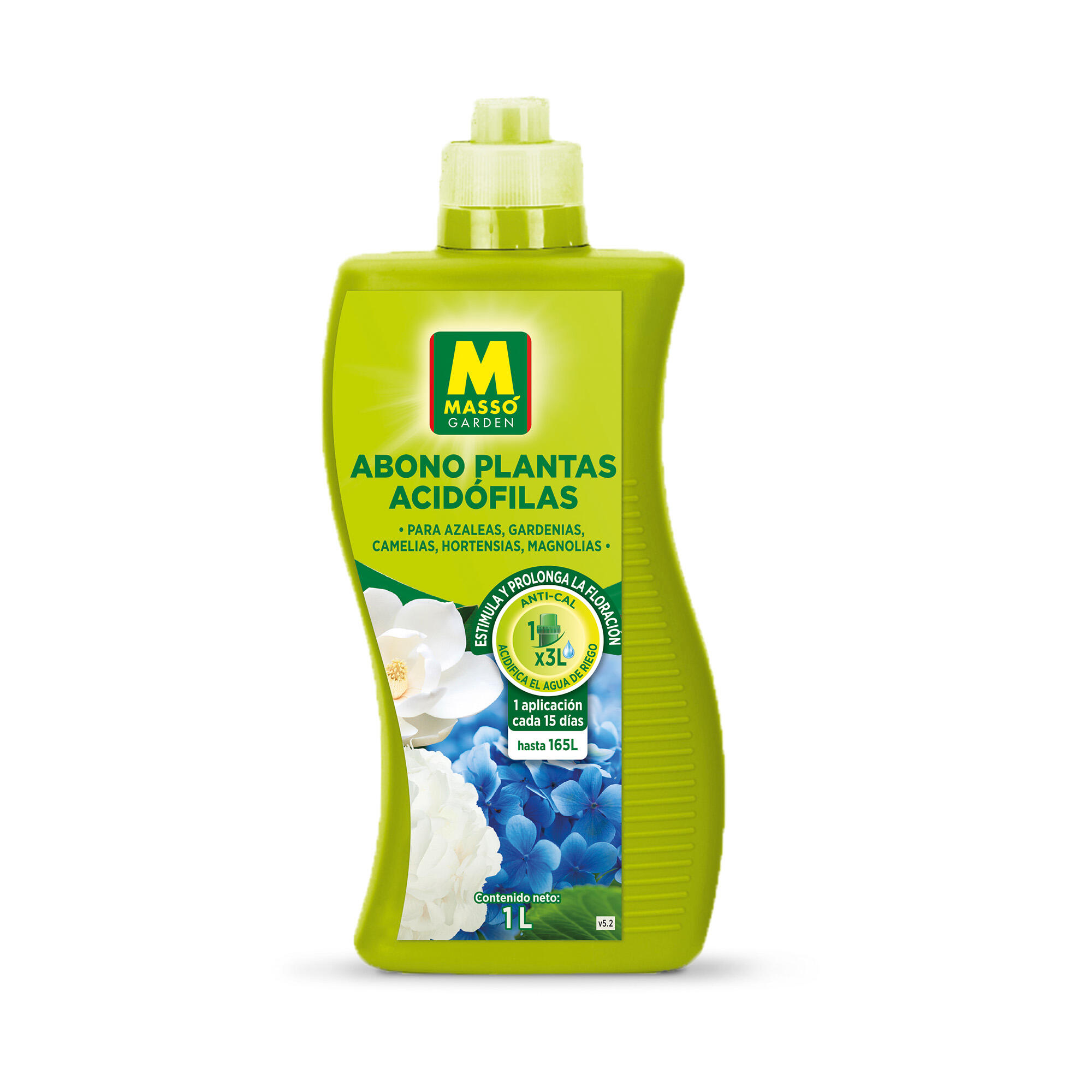 Abono para diluir massó para horténsias, camelias y acidófilas 1l