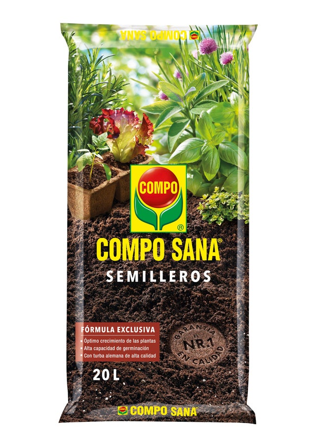 Sustrato semilleros para siembra y esqueje COMPO SANA de todo tipo de planta 20L