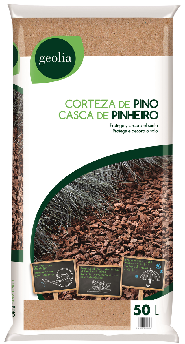 Corteza de pino 15-25 mm GEOLIA para uso decorativo 50L