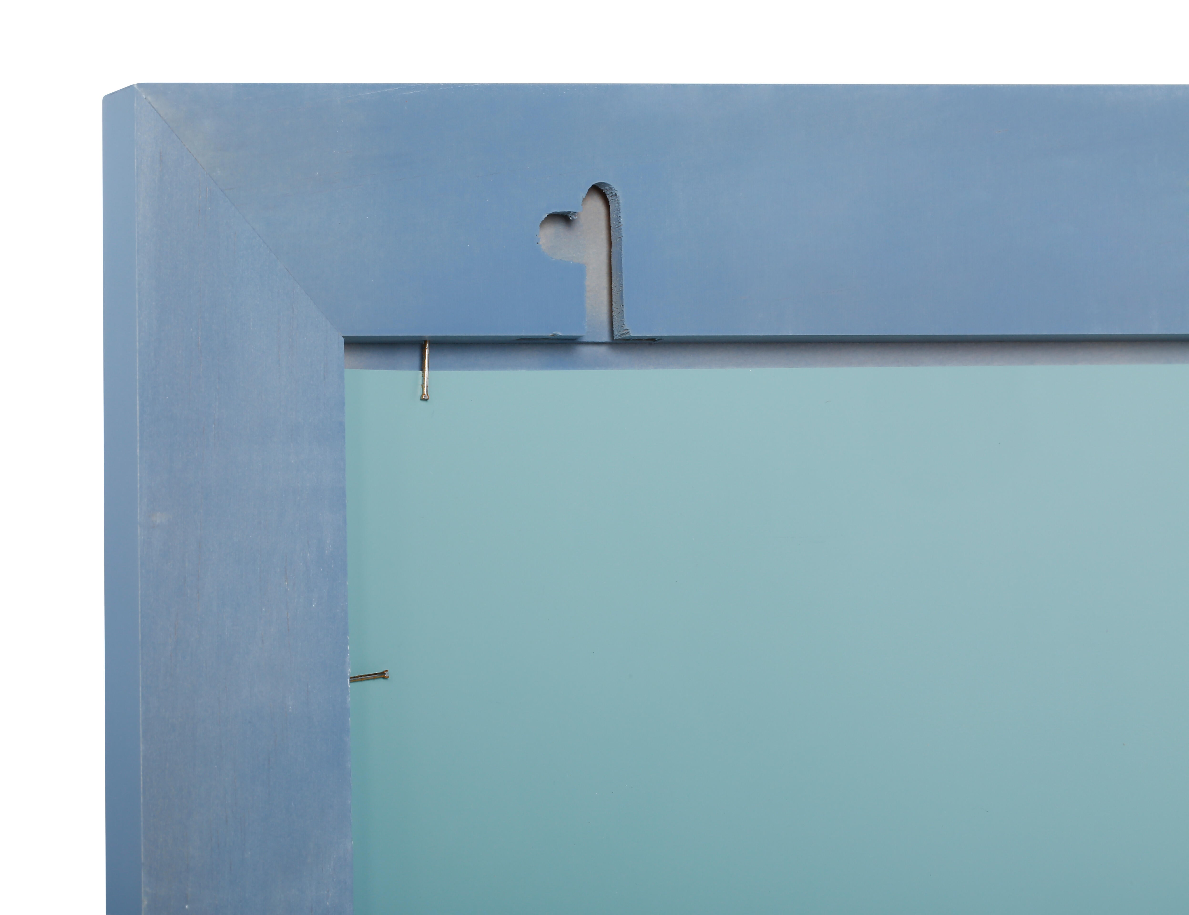 Espejo enmarcado rectangular Roma azul  100 x80 cm - 3