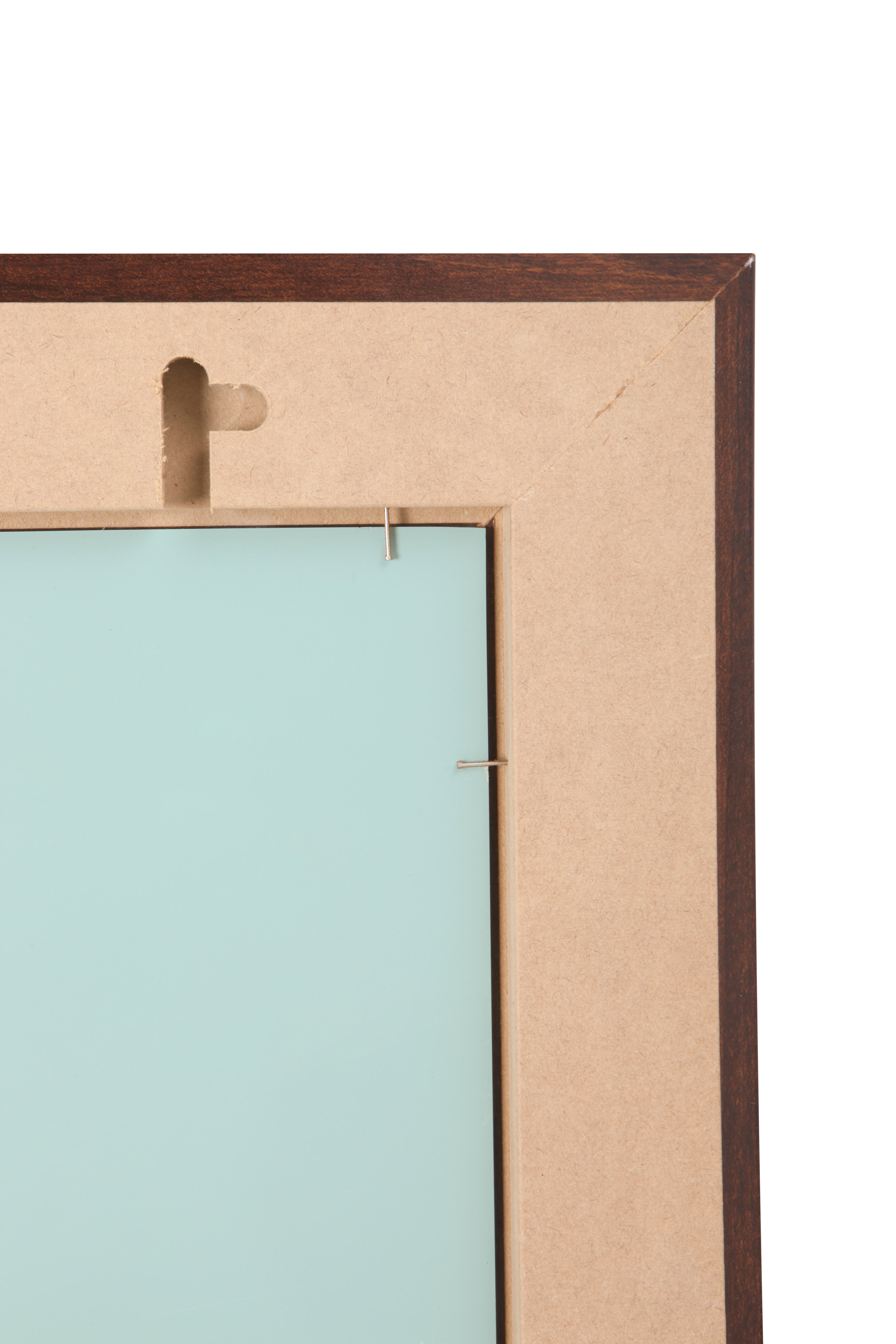 Espejo enmarcado rectangular Roma nogal oscuro  120 x80 cm - 4