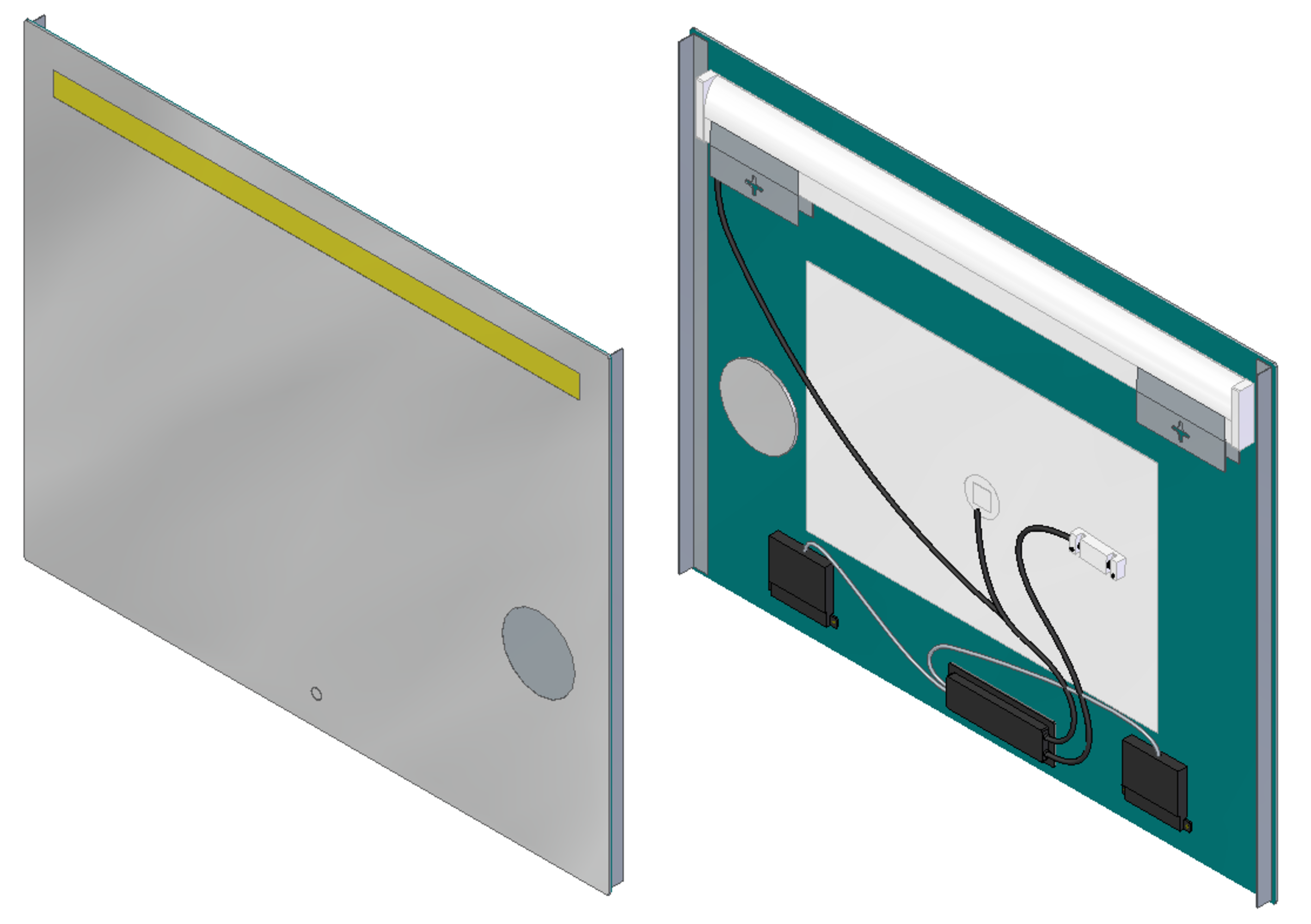 Espejo de baño con luz LED Anaya blanco con antivaho, táctil 80x80cm - 5