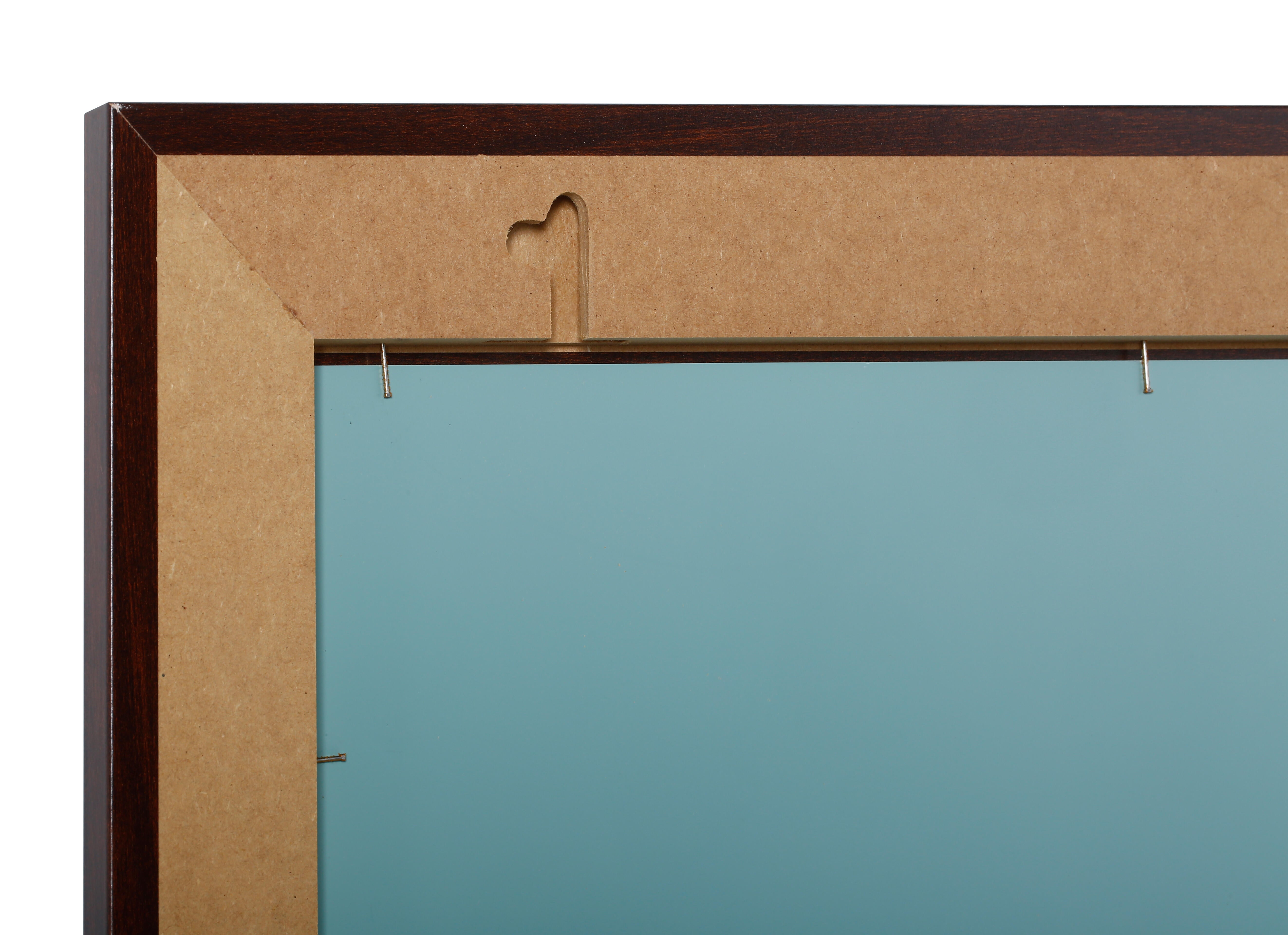 Espejo enmarcado rectangular Roma nogal oscuro  120 x80 cm - 3