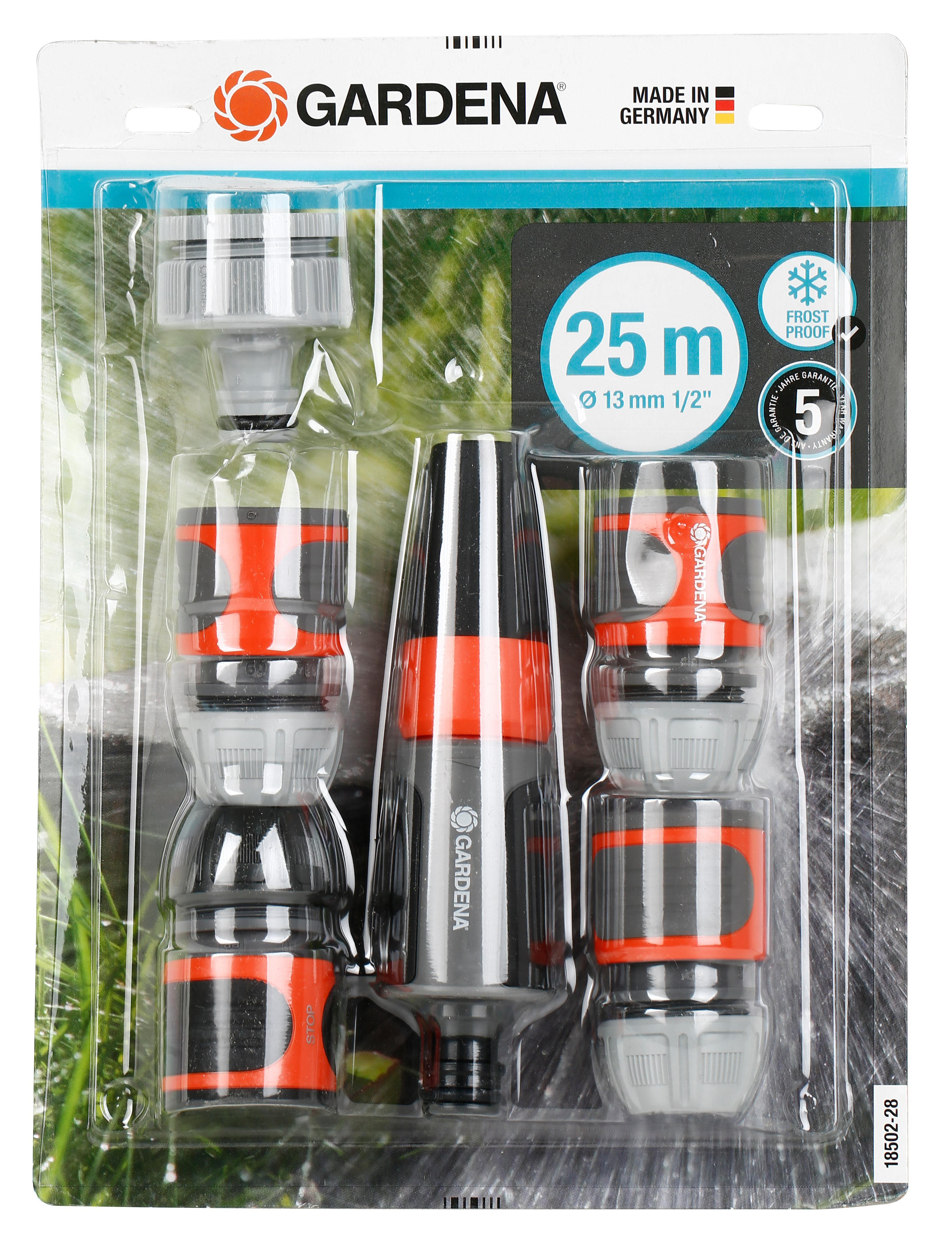 Carro y manguera equipada con ruedas GARDENA de 25m de 13mm de ø - 20