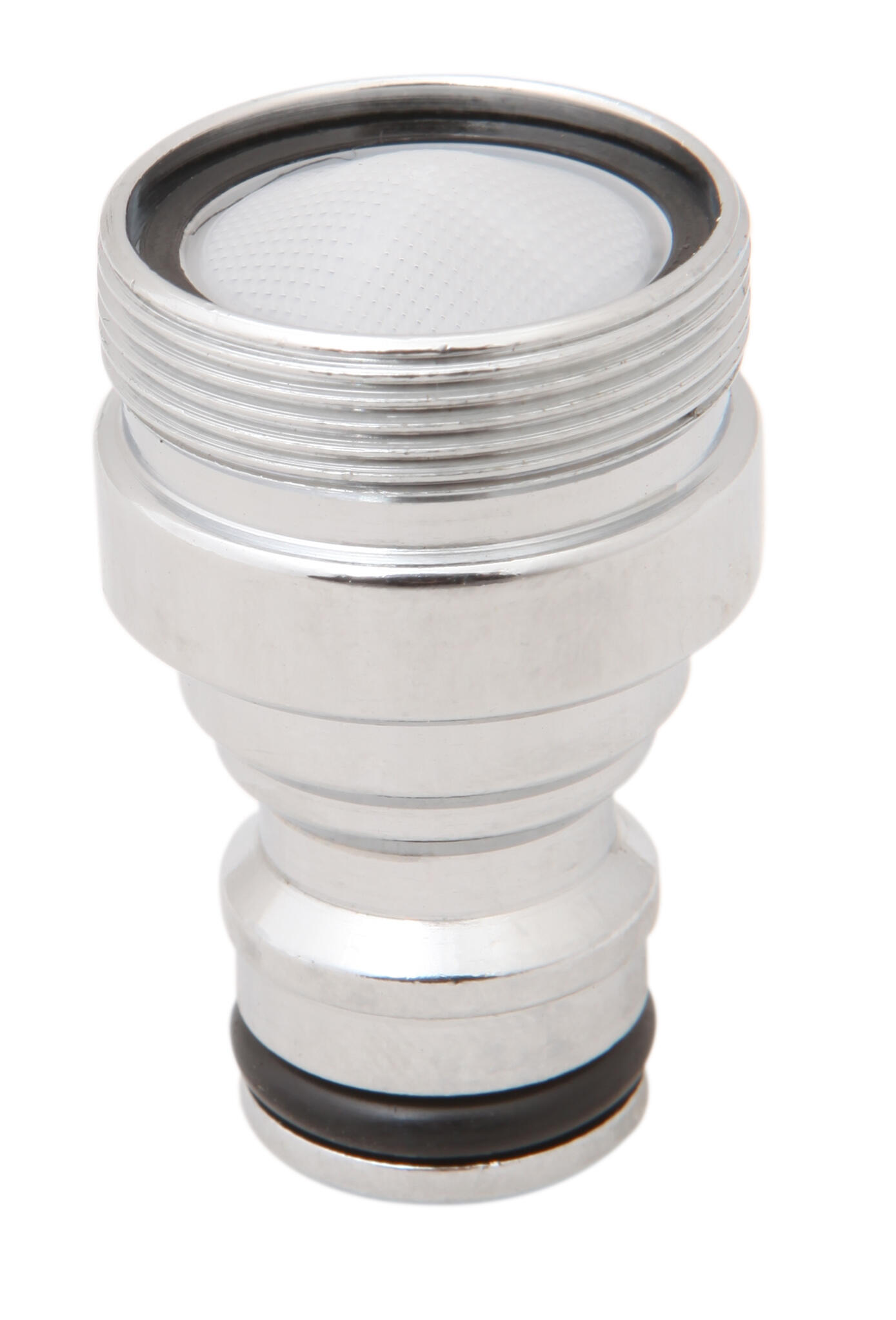 Adaptador CROMO grifo Macho rosca métrica 24/100 , salida automática estándar - 3