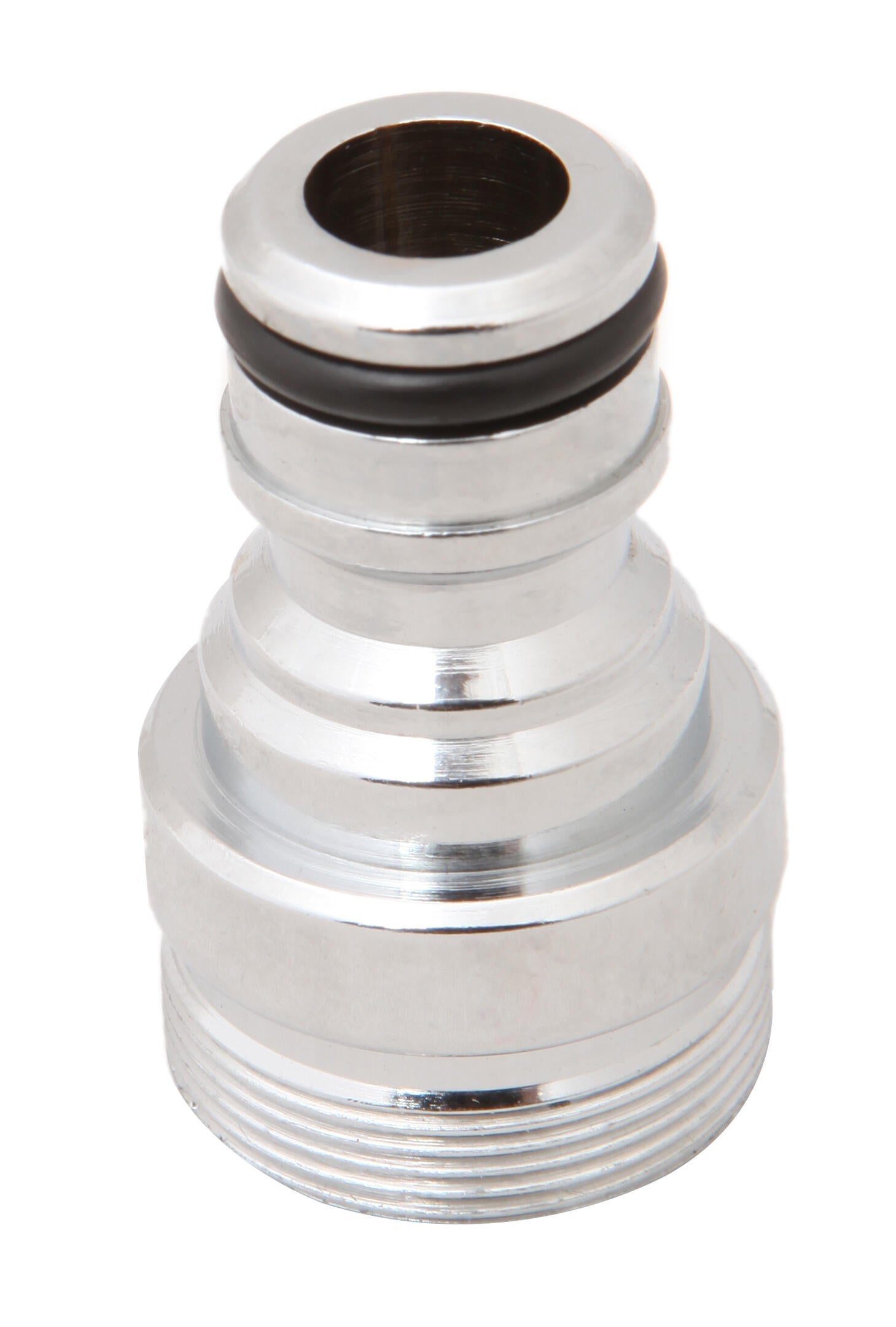 Adaptador CROMO grifo Macho rosca métrica 24/100 , salida automática estándar - 2