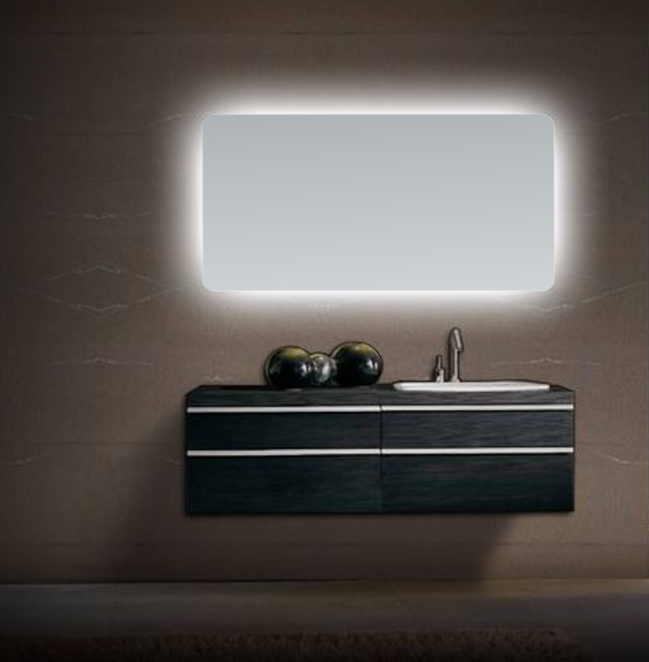 Espejo de baño con luz led ambiente zania 120x80cm