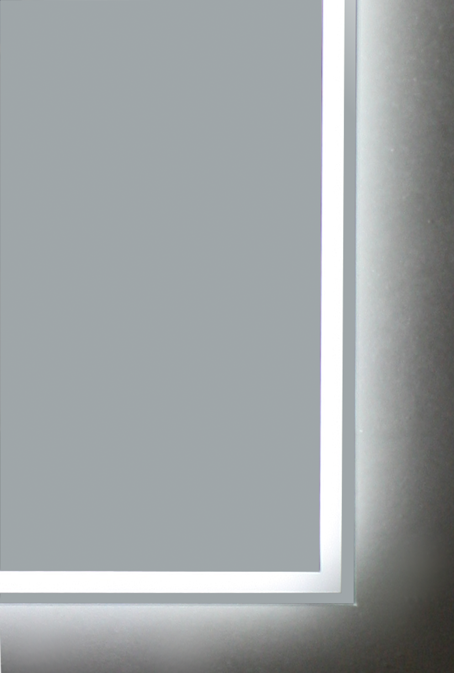 Espejo de baño con luz LED ambiente,  Gunar gris/plata con antivaho, 80x80cm - 4