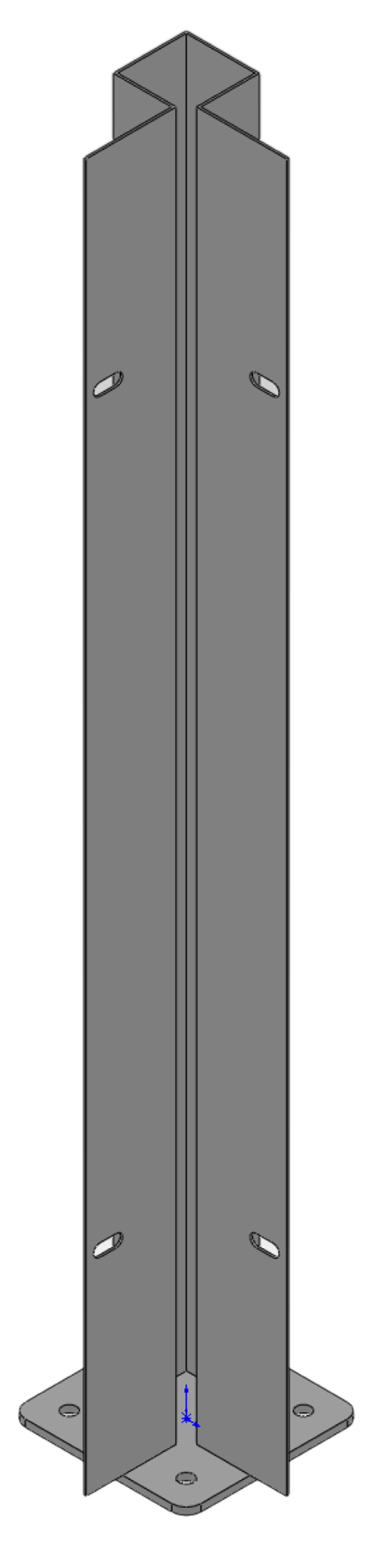 Poste atornillar esquina exterior apto para valla sobre muro negro