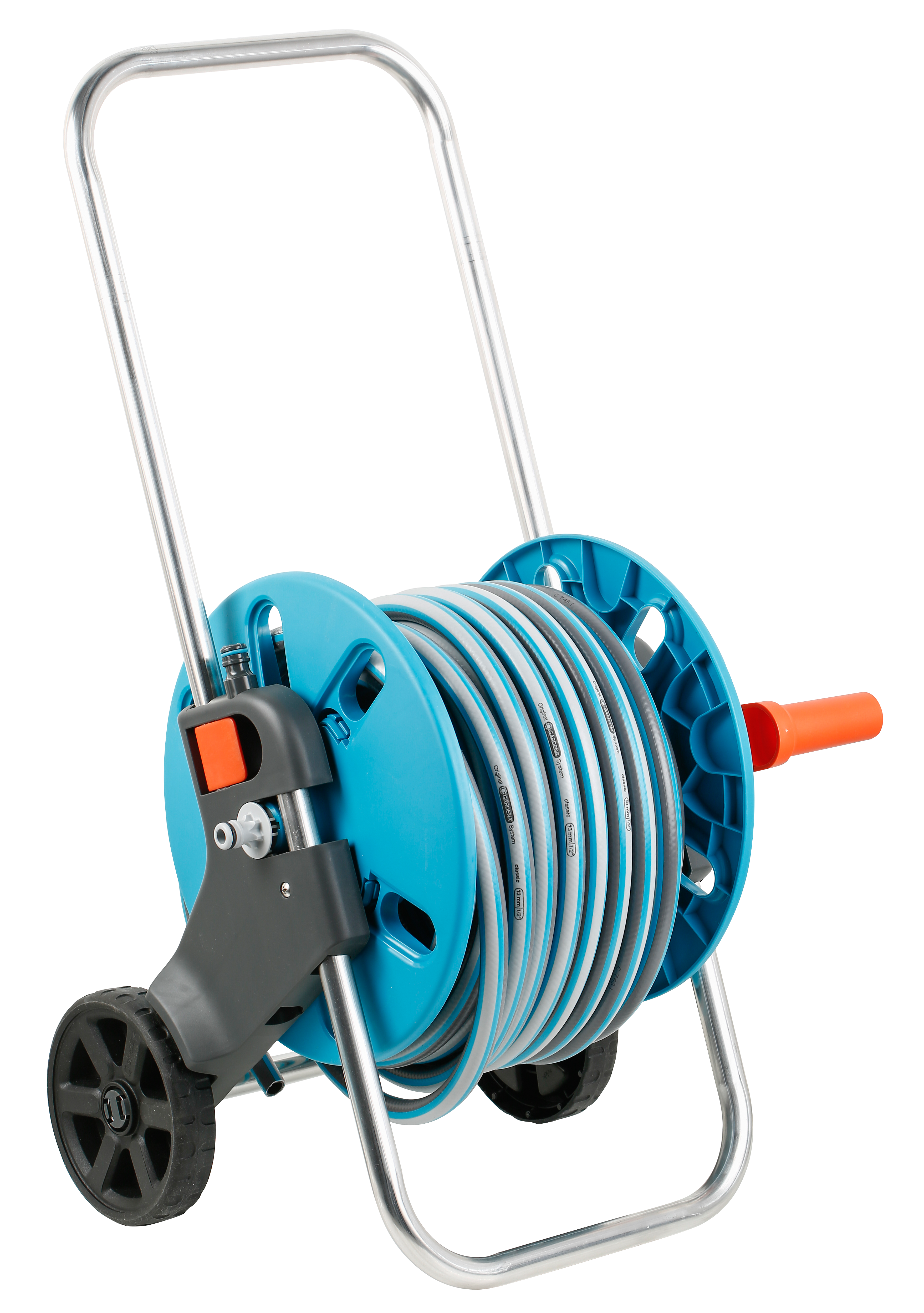 Carro y manguera equipada con ruedas GARDENA de 25m de 13mm de ø - 10